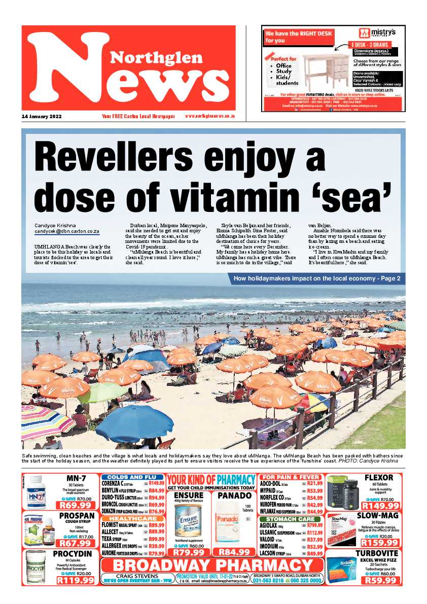 Northglen News 14 January 2022 page 1