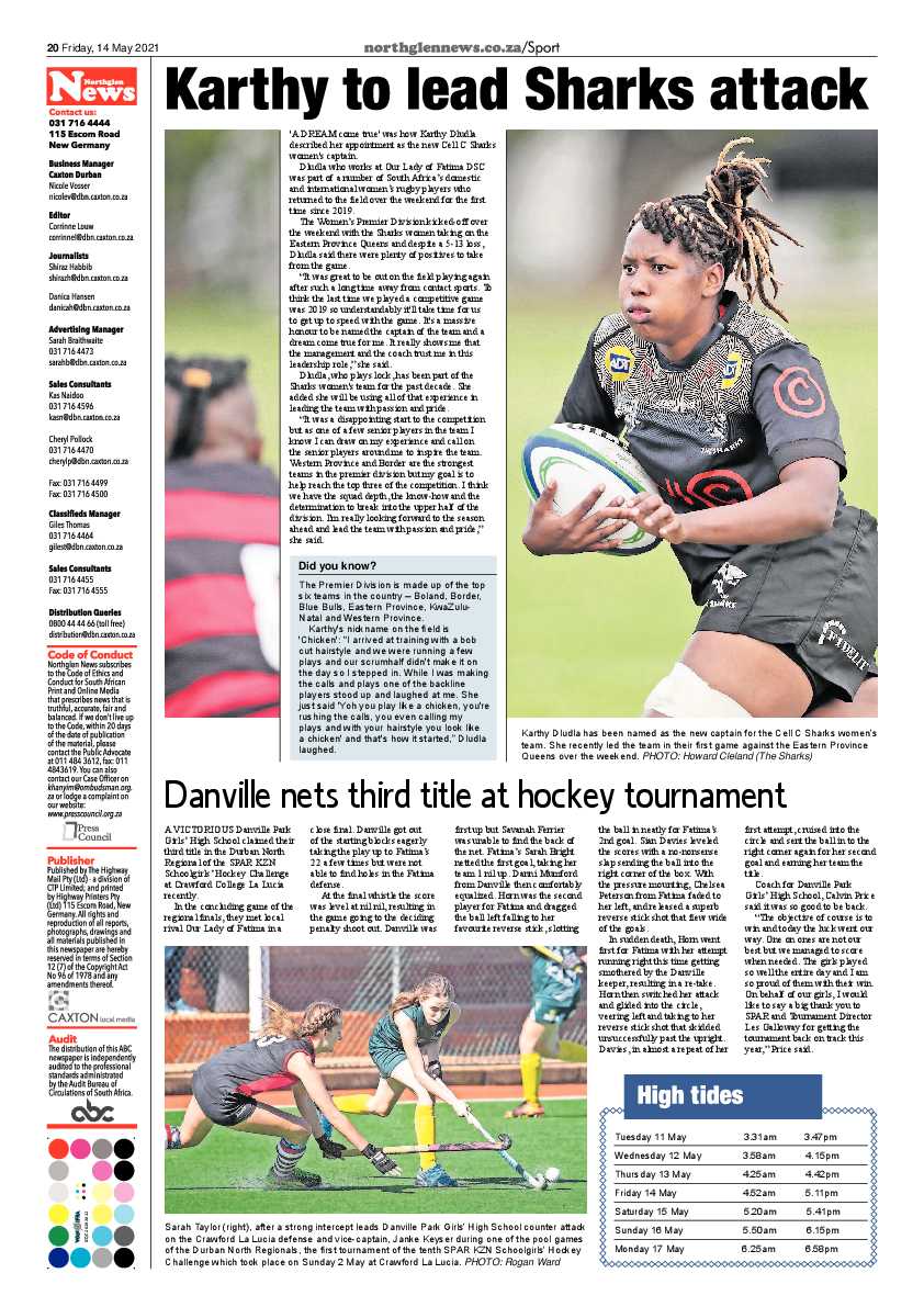 Northglen News 14 May 2021 page 20