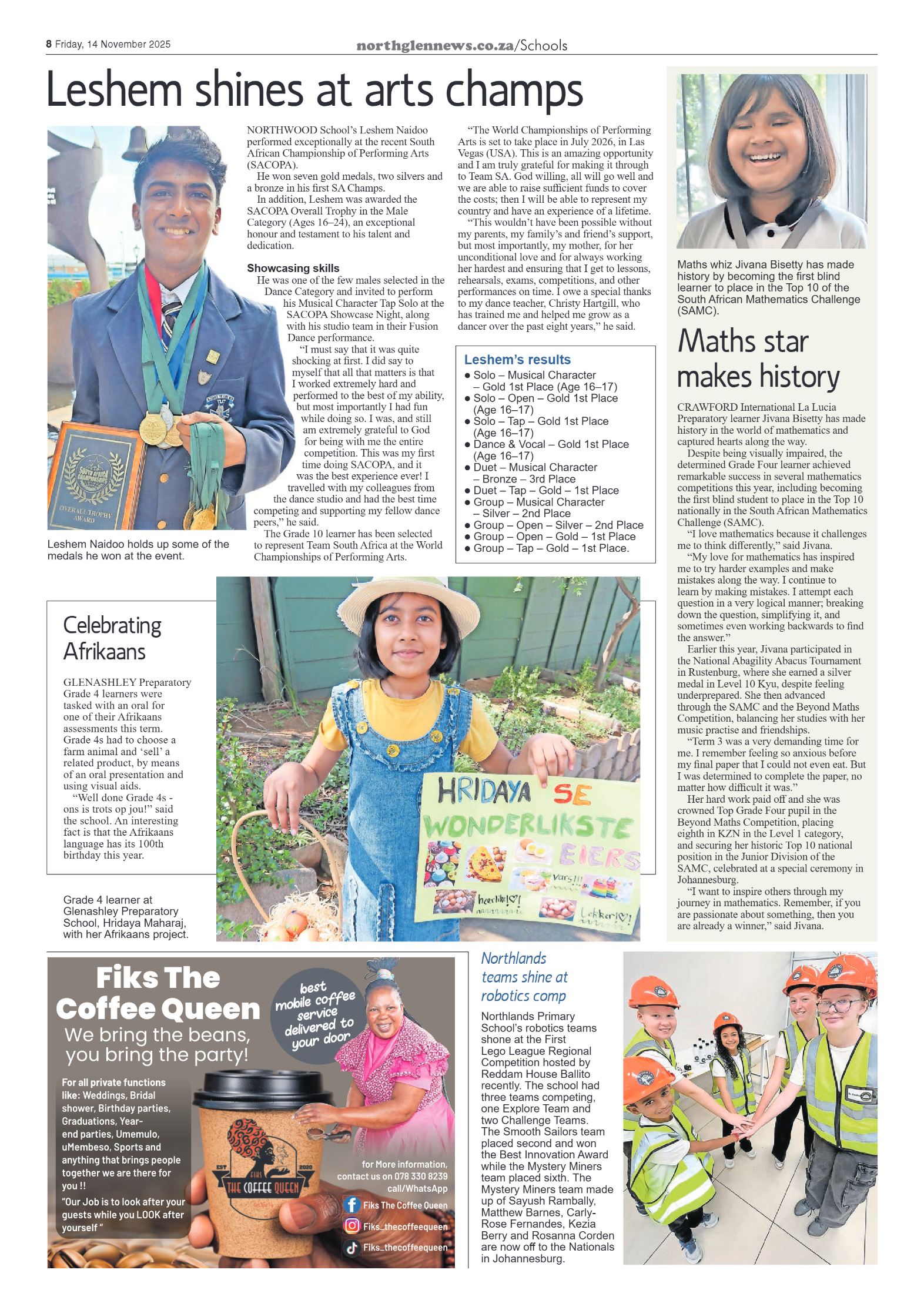 Northglen News 14 November 2025 page 8