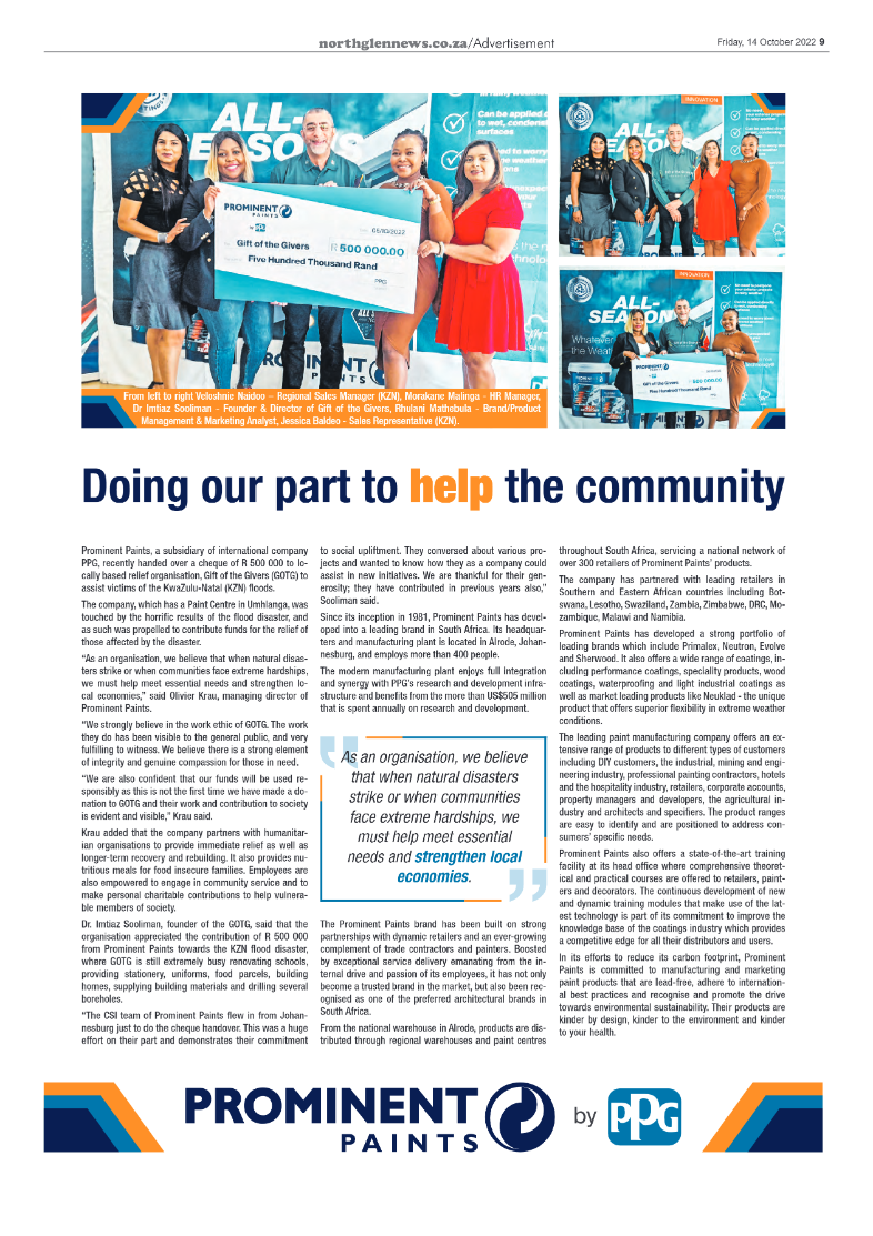 Northglen News 14 October 2022 page 9