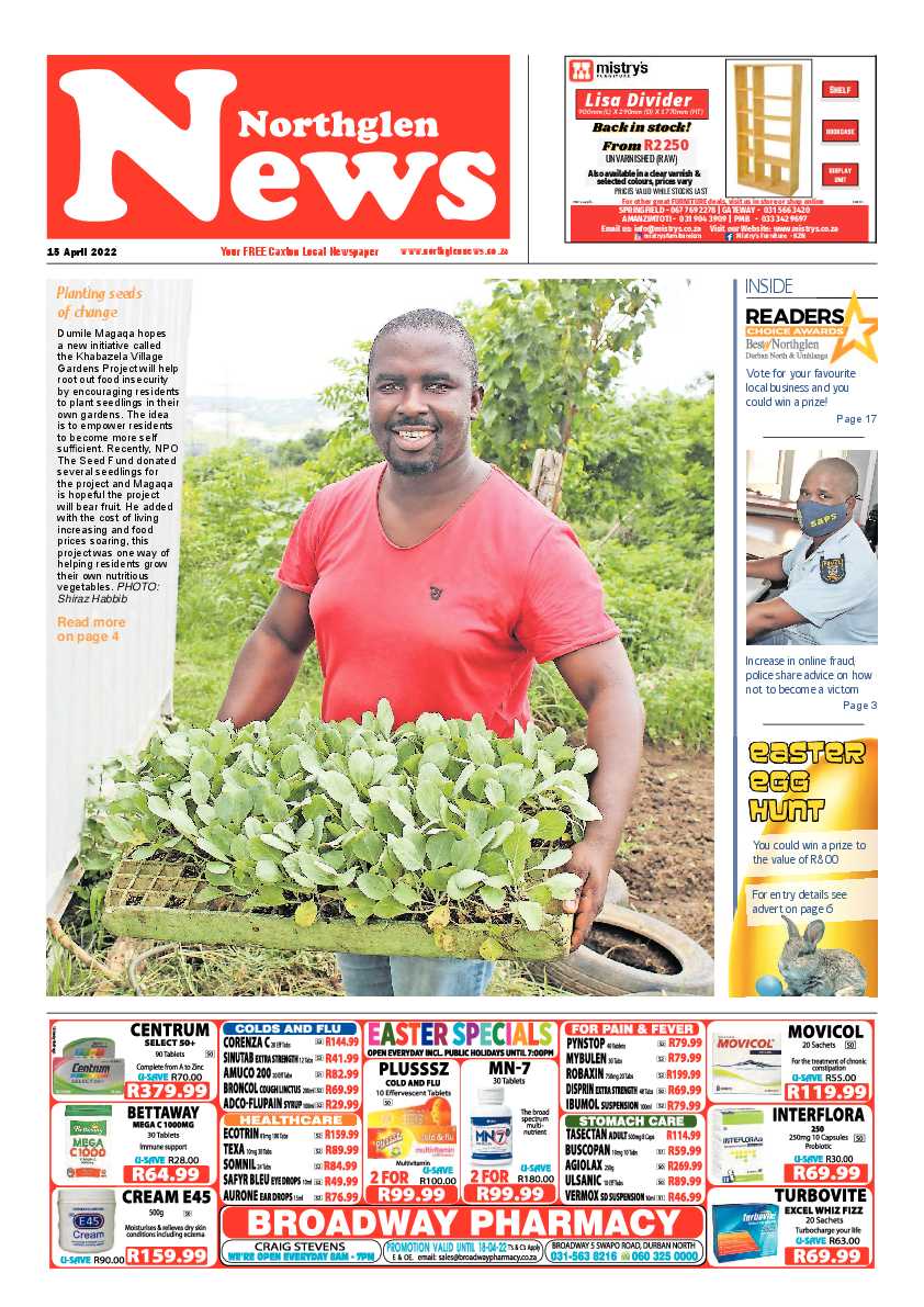 Northglen News 15 April 2022 page 1