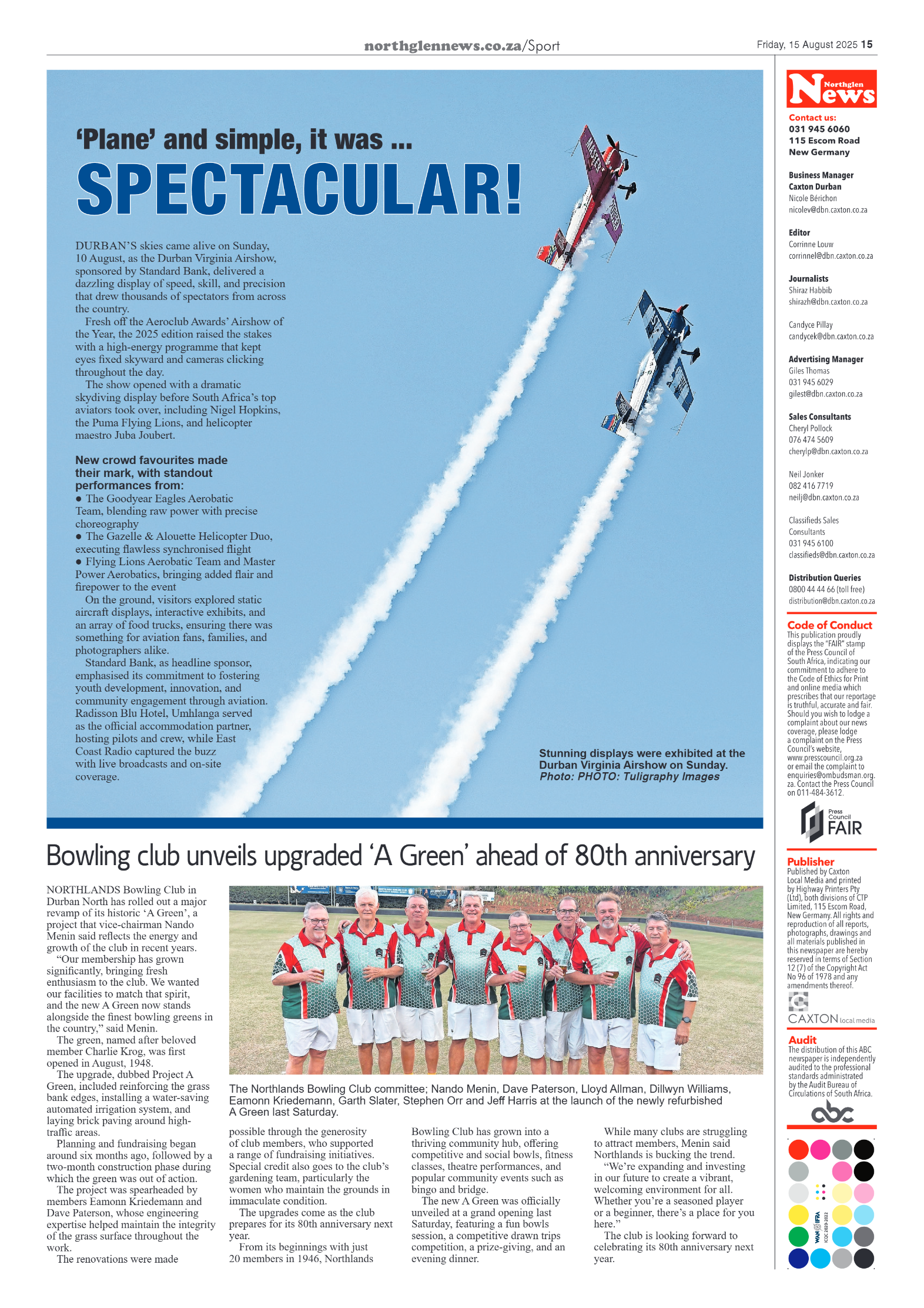 Northglen News 15 August 2025 page 15