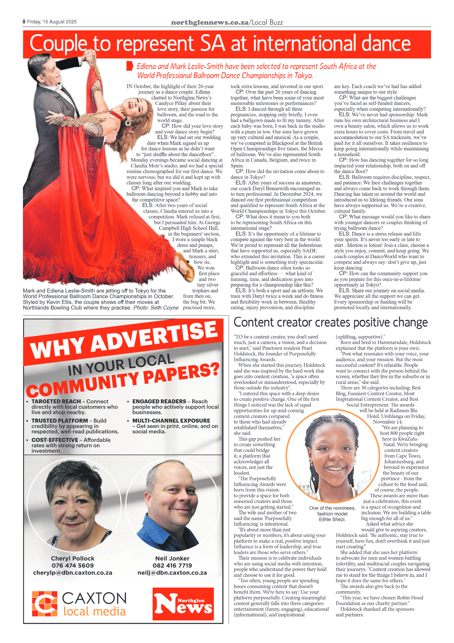 Northglen News 15 August 2025 page 8