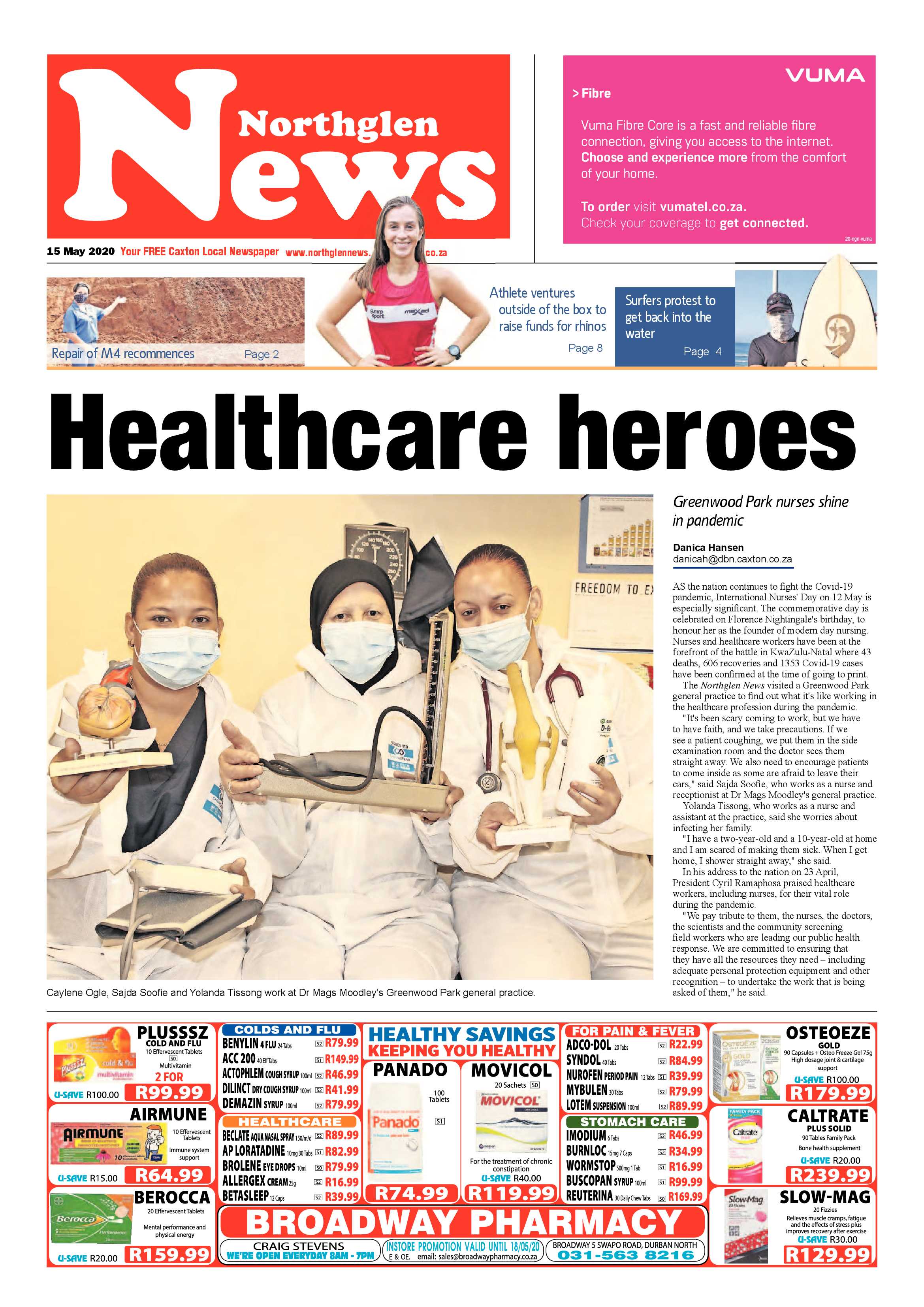 Northglen News 15 May 2020 page 1