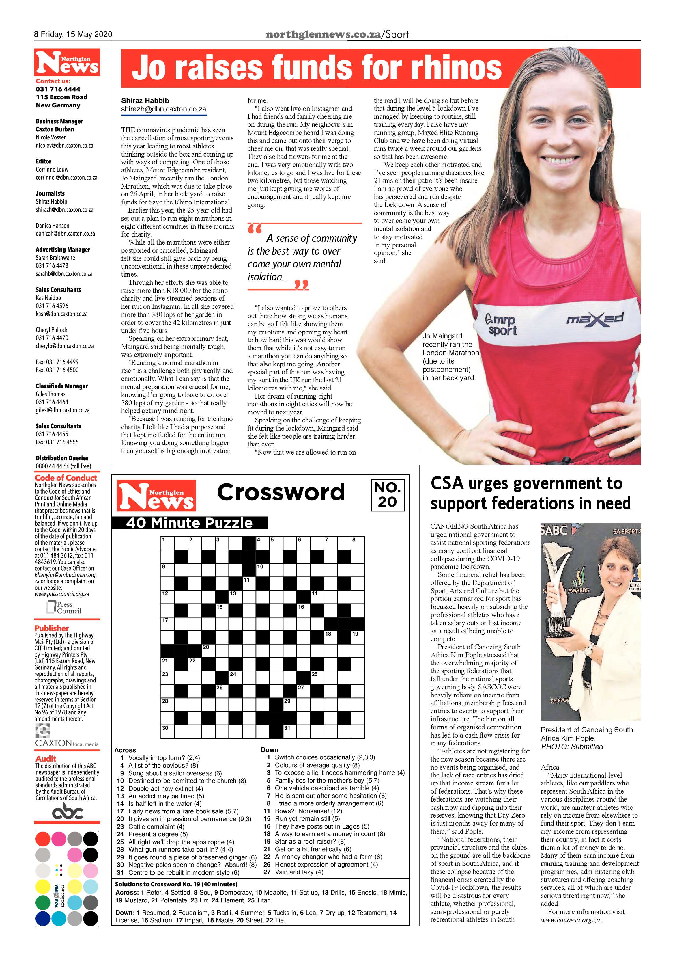 Northglen News 15 May 2020 page 8