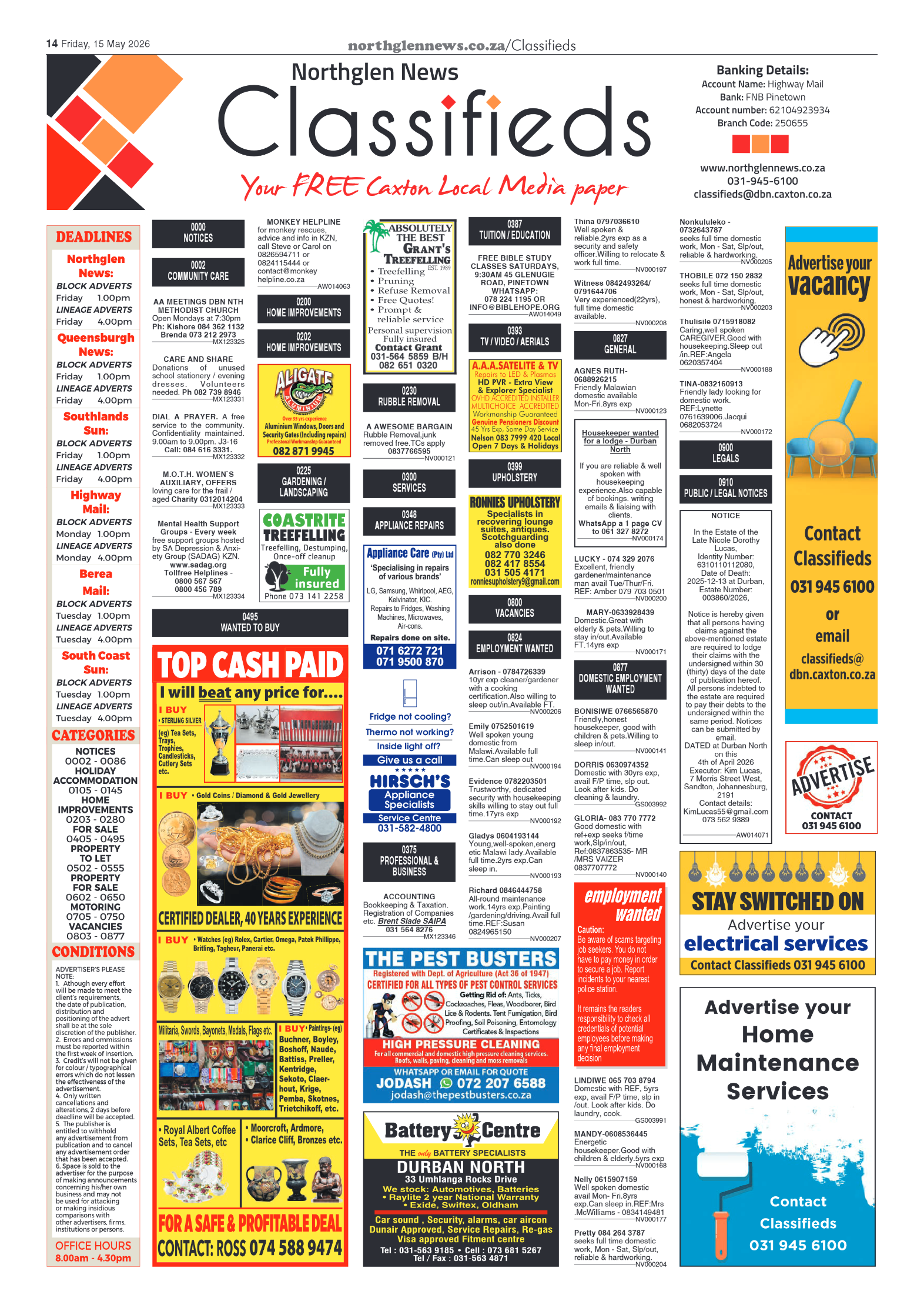 Northglen News 15 May 2026 page 14