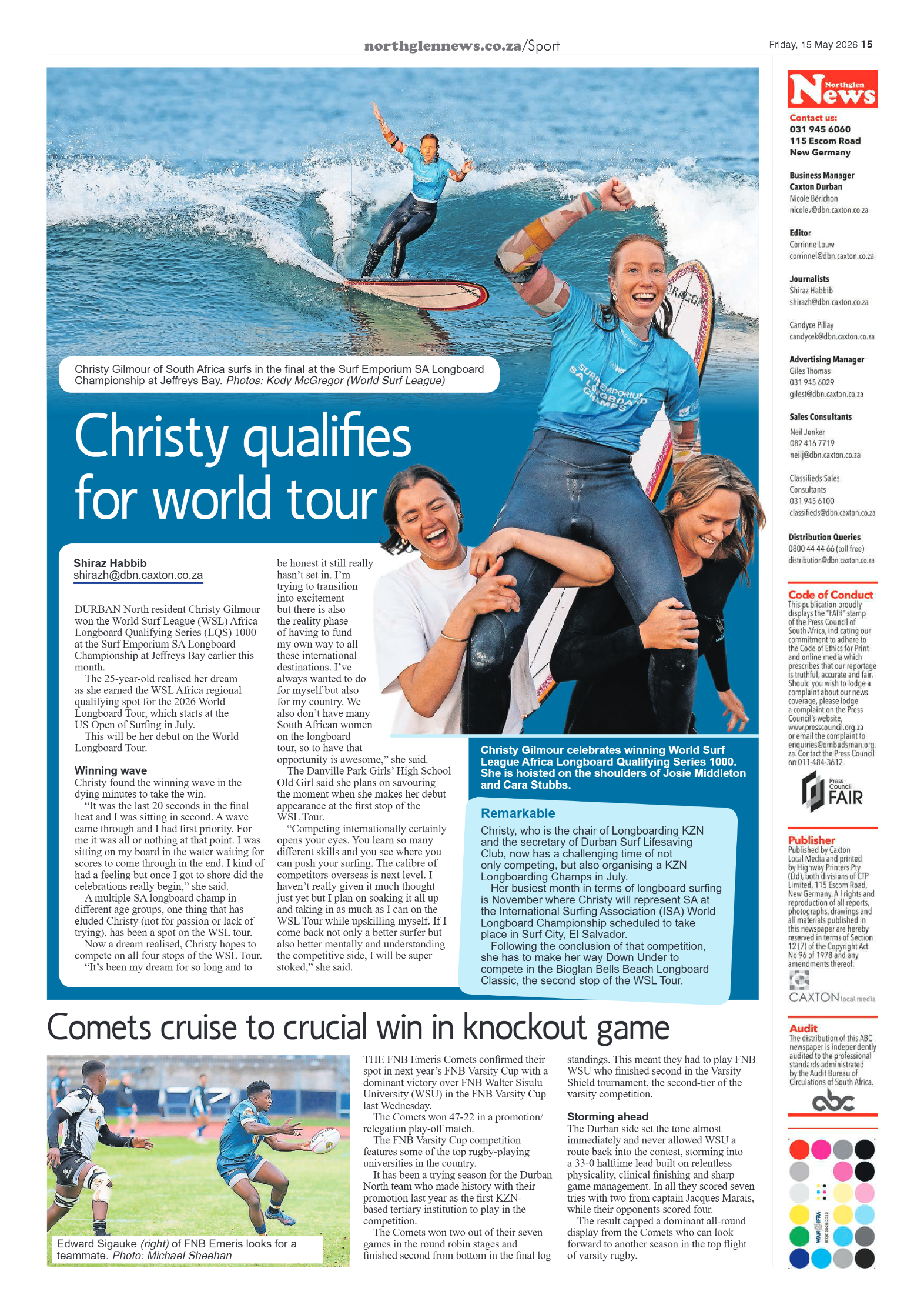 Northglen News 15 May 2026 page 15