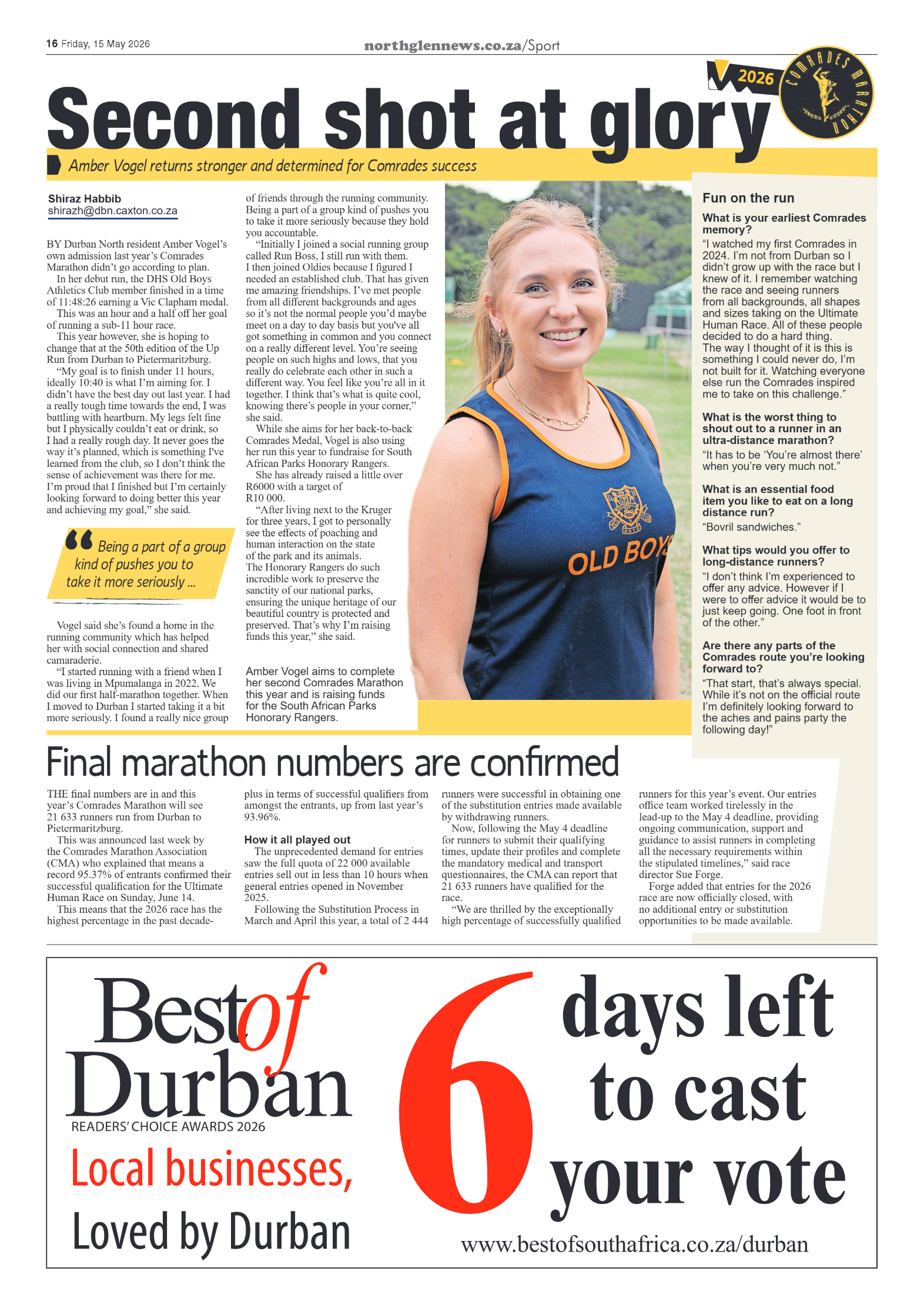 Northglen News 15 May 2026 page 16
