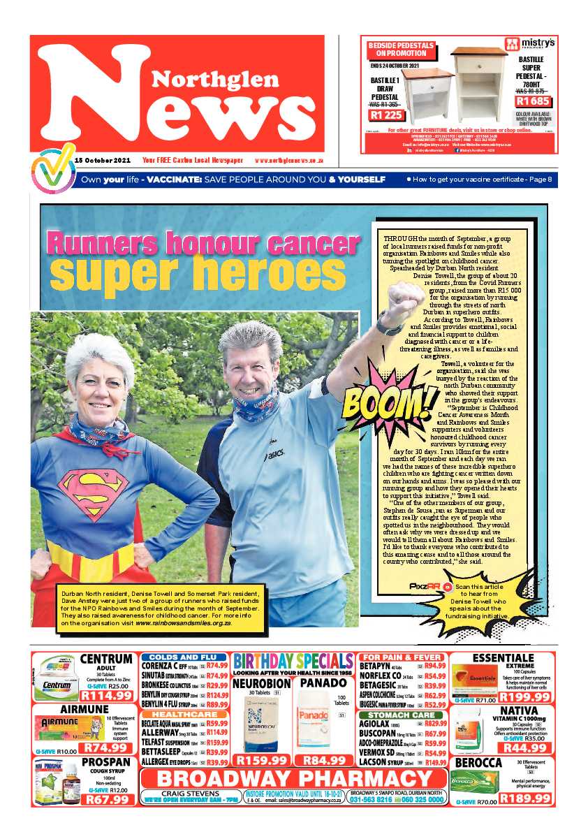 Northglen News 15 October 2021 page 1