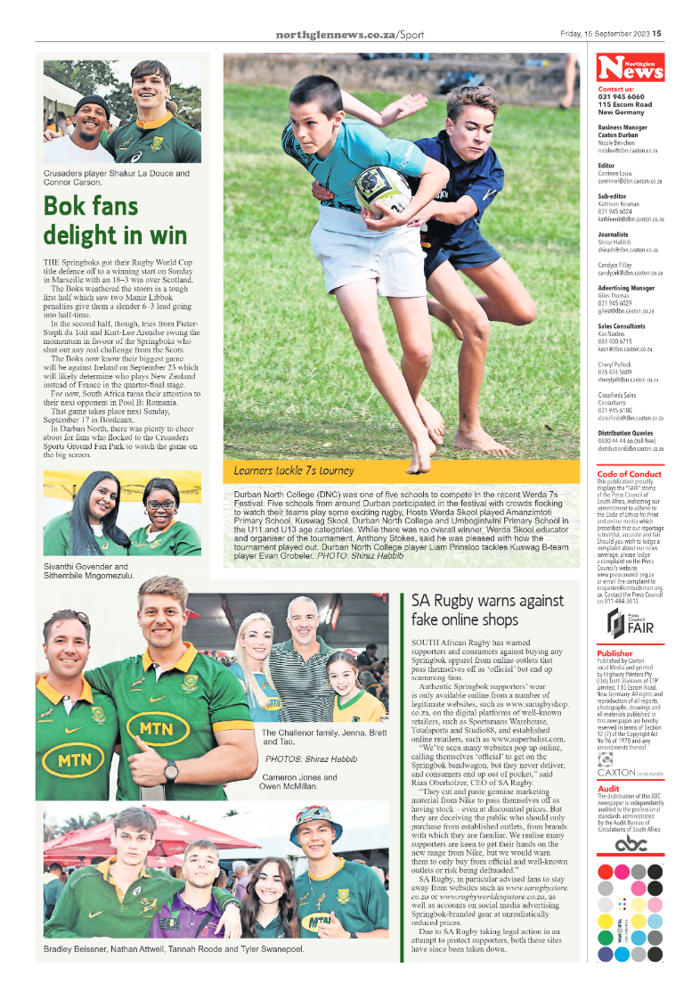 Northglen News 15 September 2023 page 15