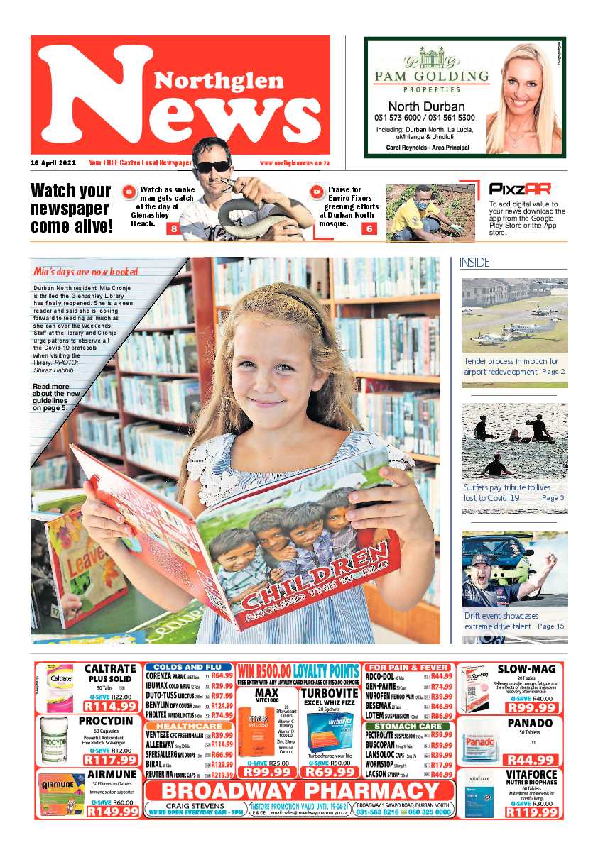 Northglen News 16 April 2021 page 1