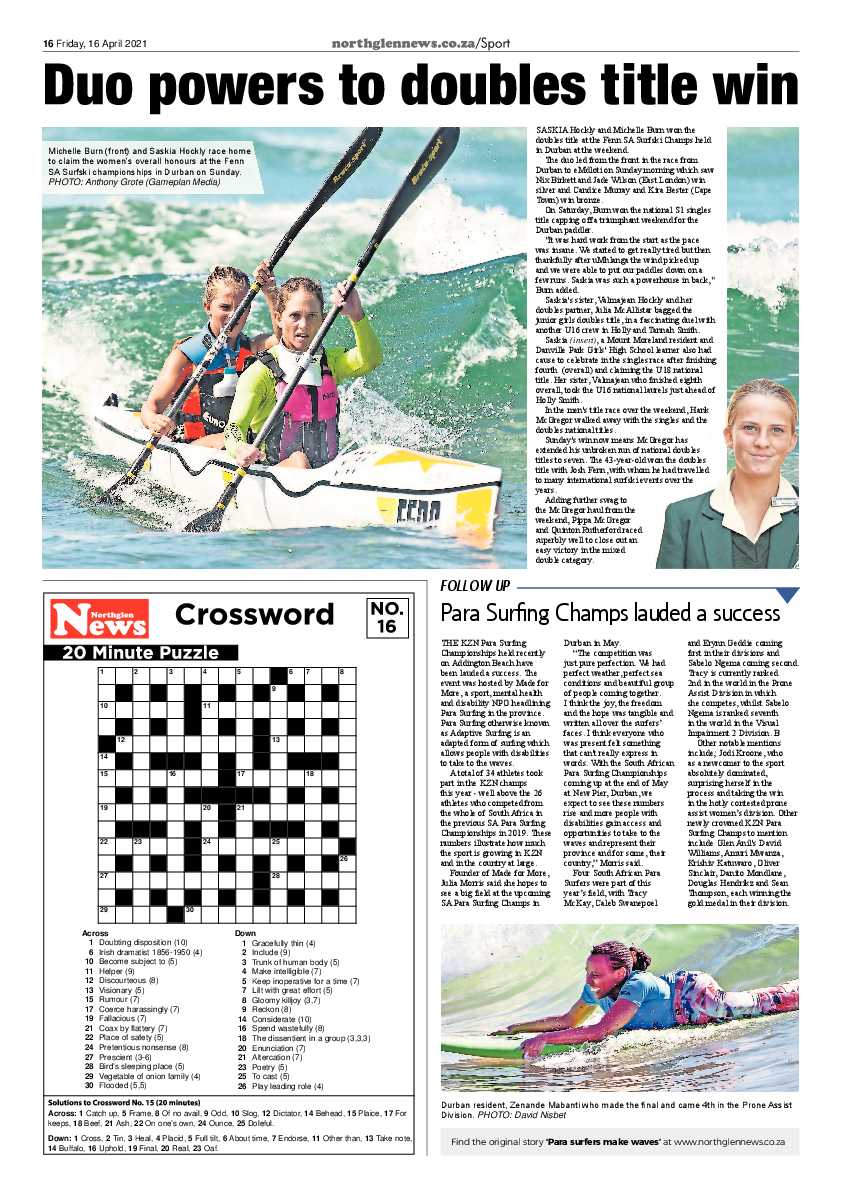 Northglen News 16 April 2021 page 16