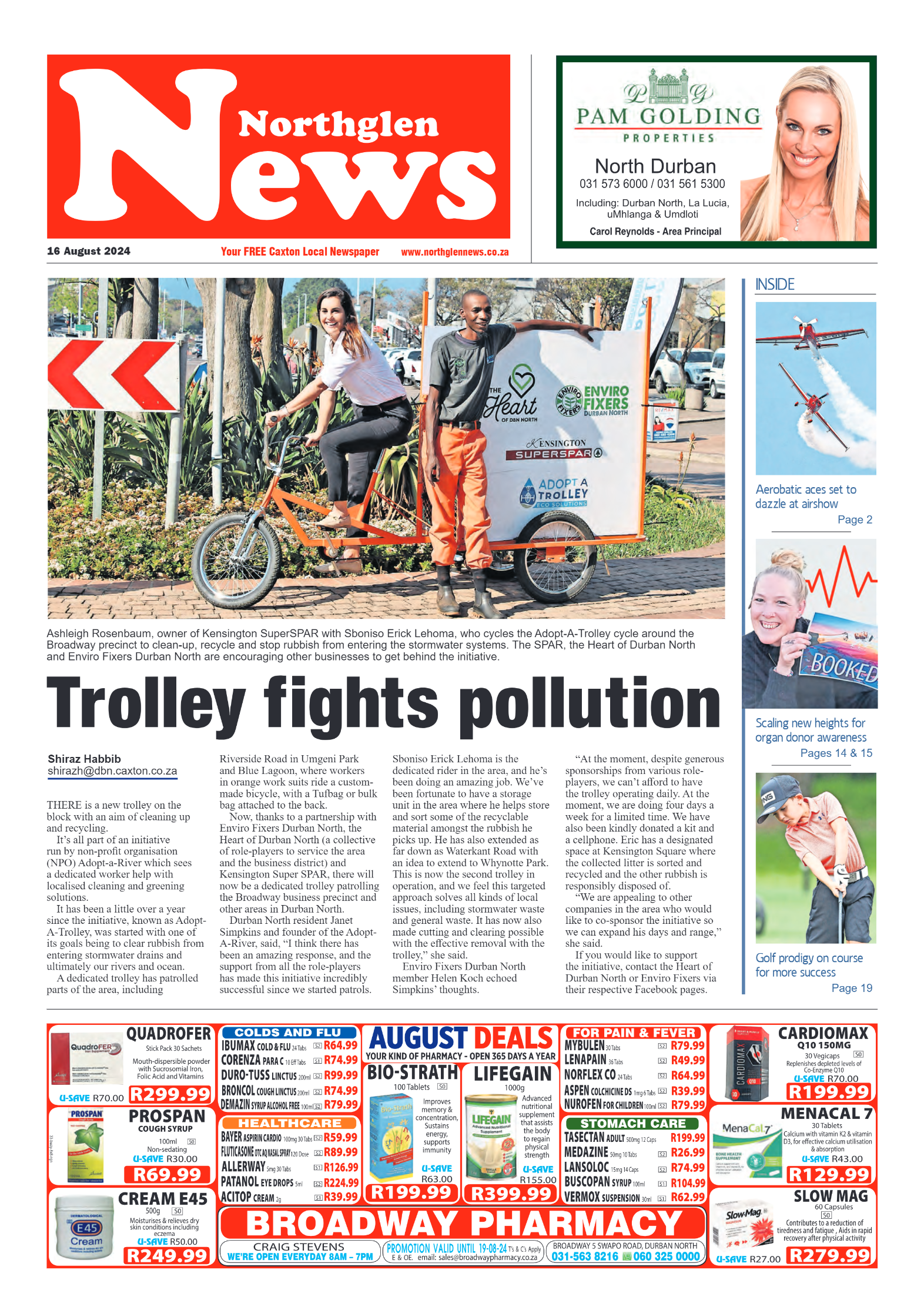 Northglen News 16 August 2024 page 1
