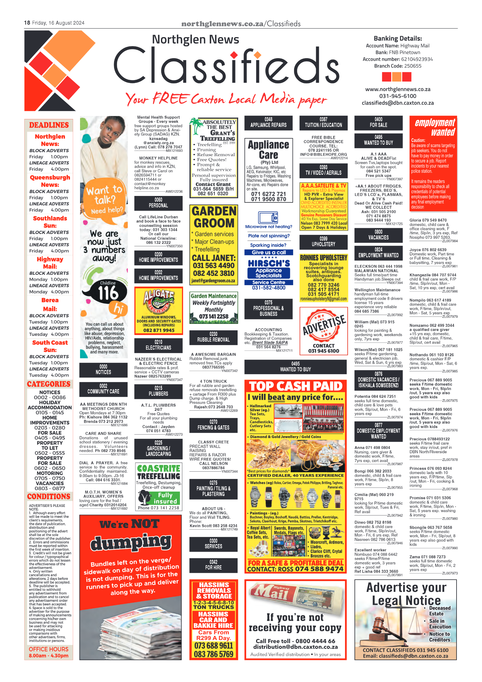Northglen News 16 August 2024 page 18