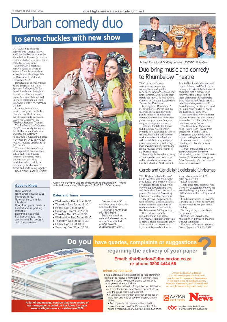 Northglen News 16 December 2022 page 14