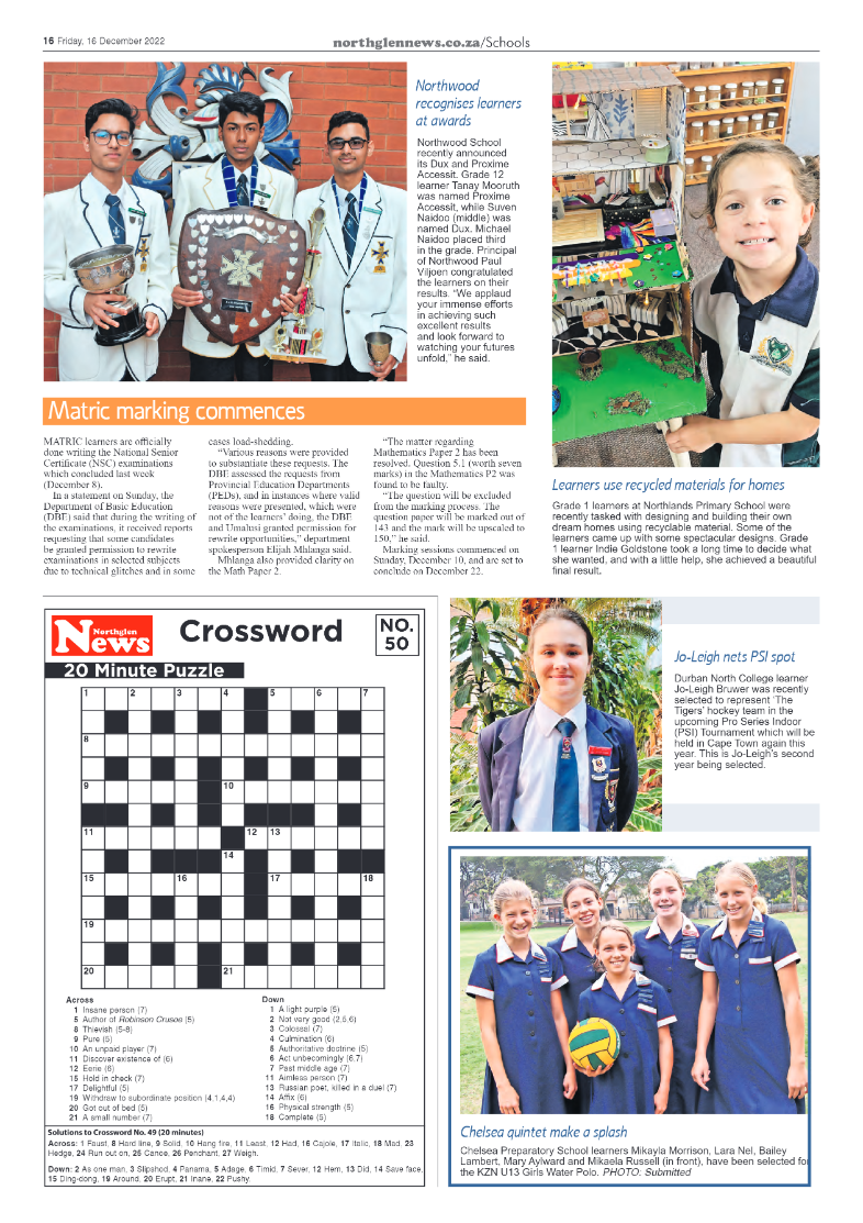 Northglen News 16 December 2022 page 16