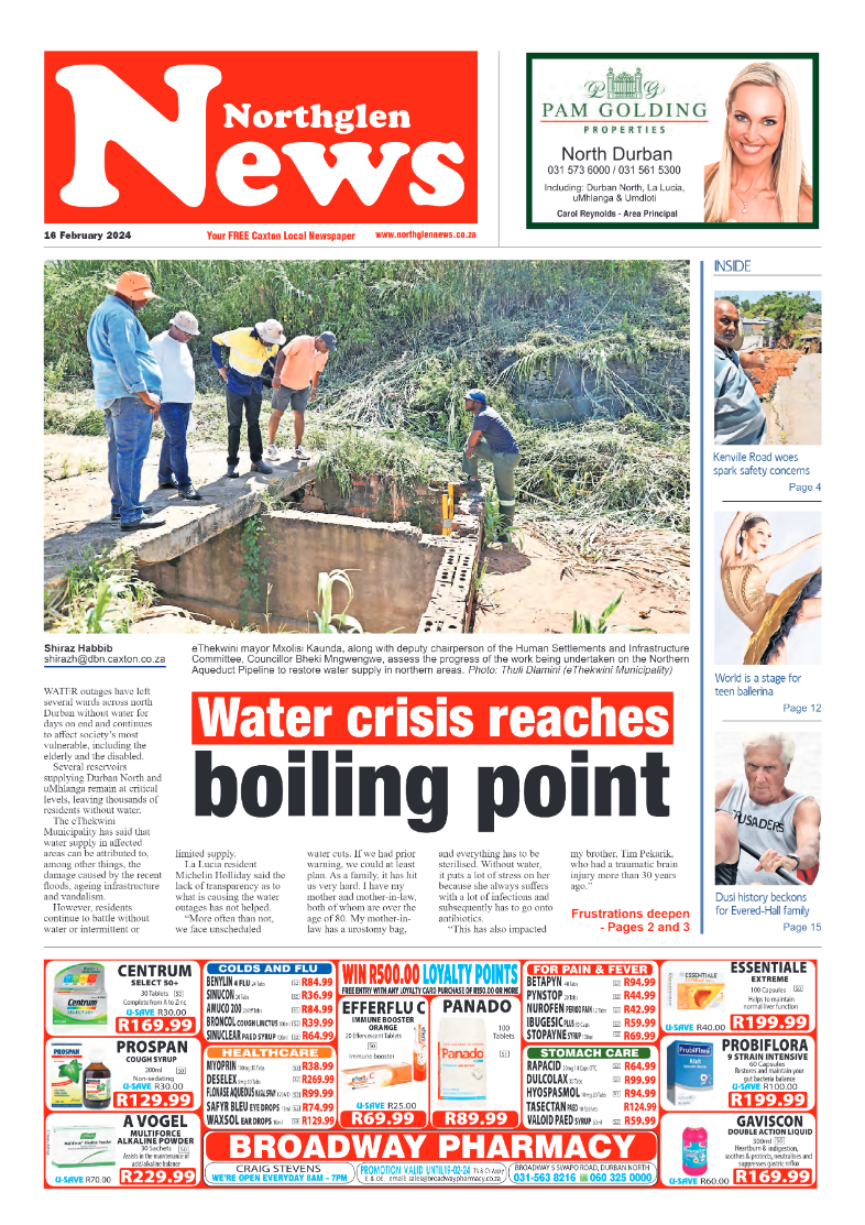 Northglen News 16 February 2024 page 1
