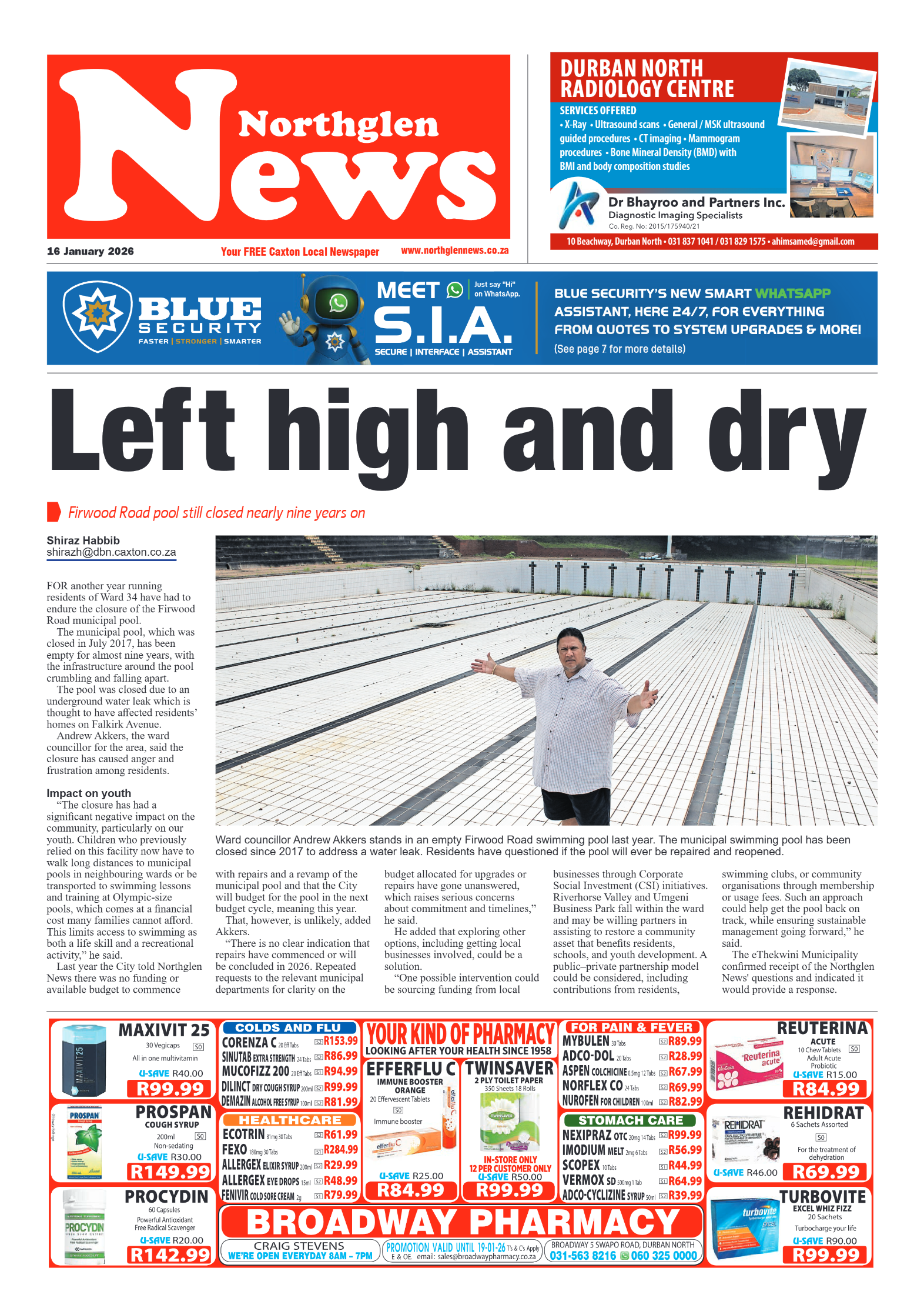 Northglen News 16 January 2026 page 1