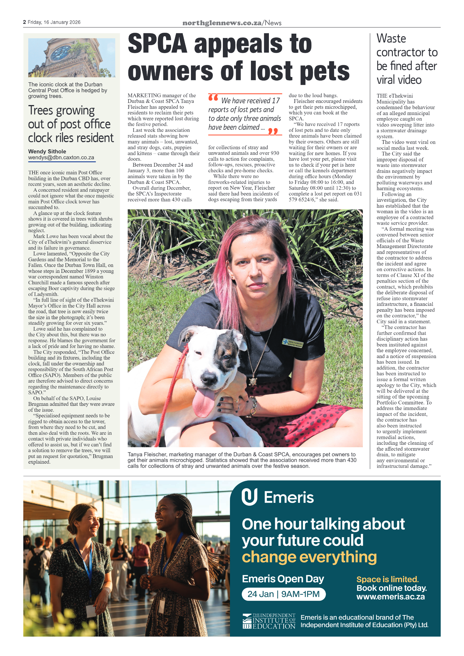 Northglen News 16 January 2026 page 2