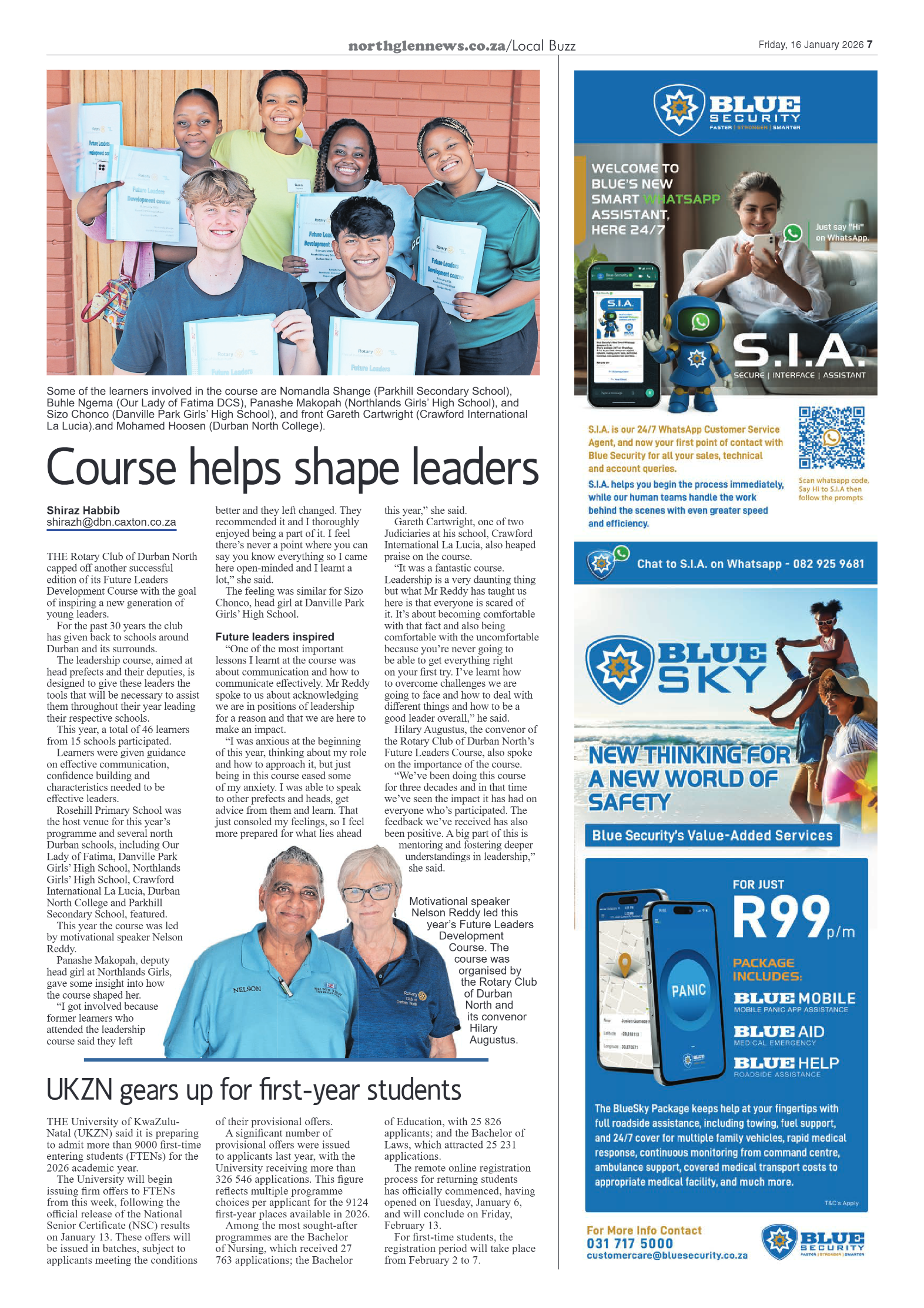 Northglen News 16 January 2026 page 7