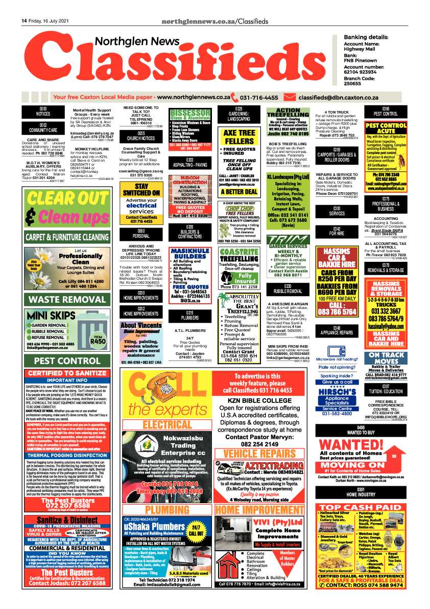 Northglen News 16 July 2021 page 14