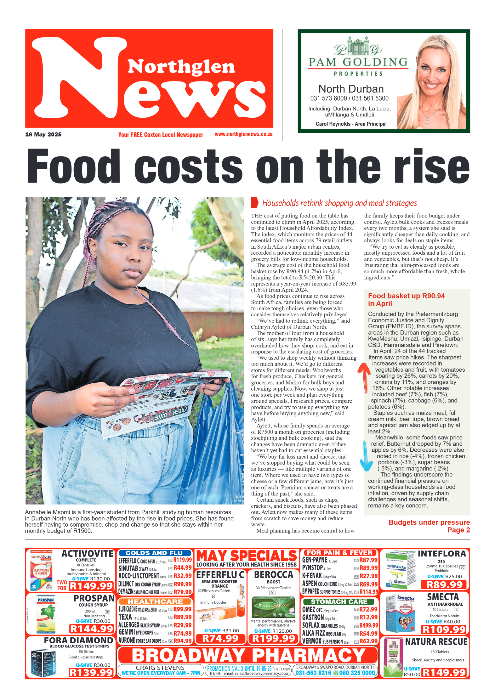 Northglen News 16 May 2025 page 1