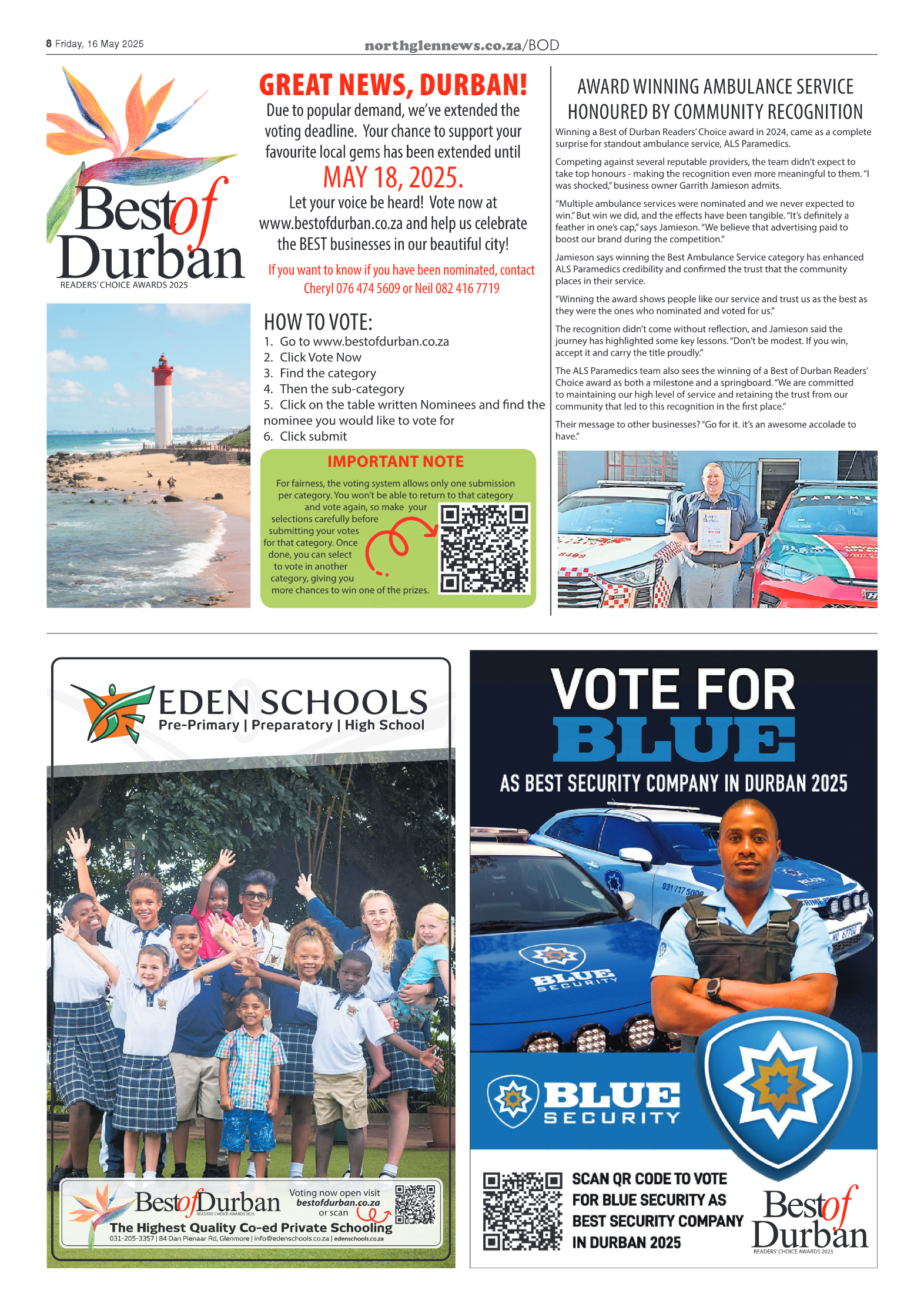 Northglen News 16 May 2025 page 8