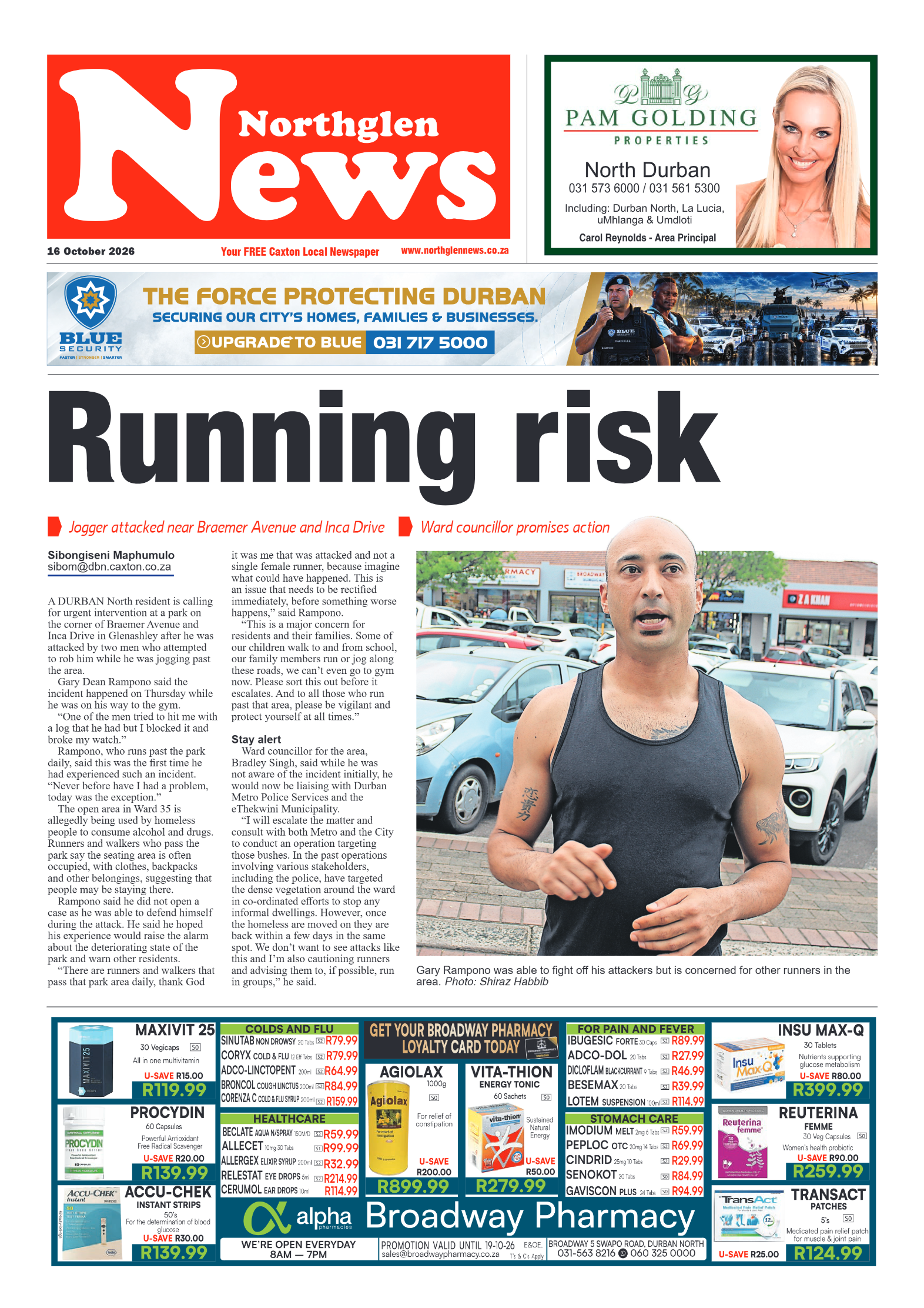 Northglen News 16 October 2026 page 1