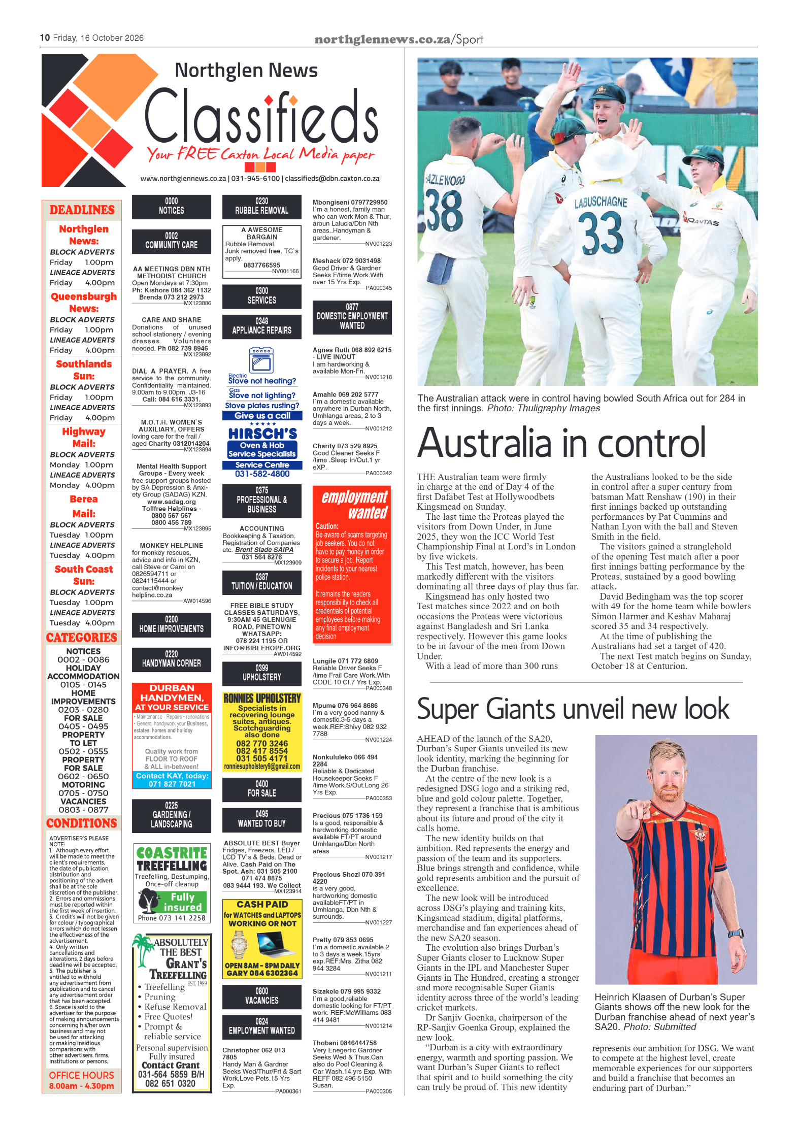Northglen News 16 October 2026 page 10