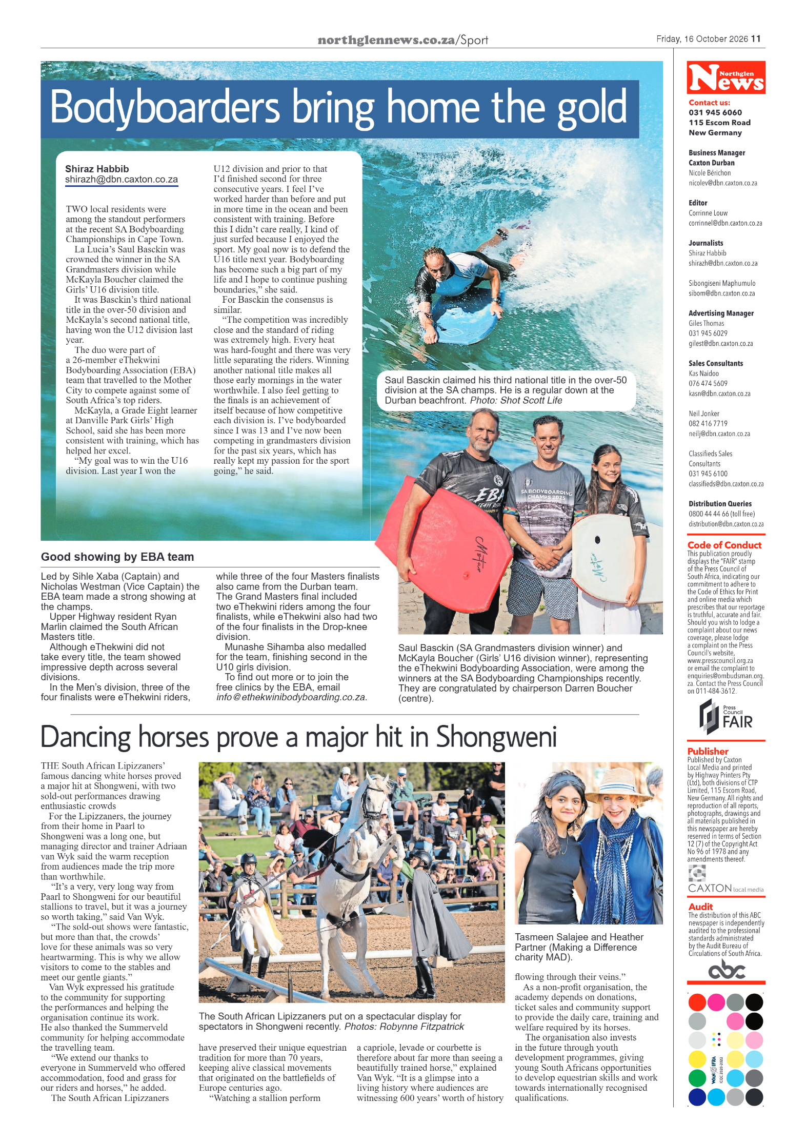 Northglen News 16 October 2026 page 11