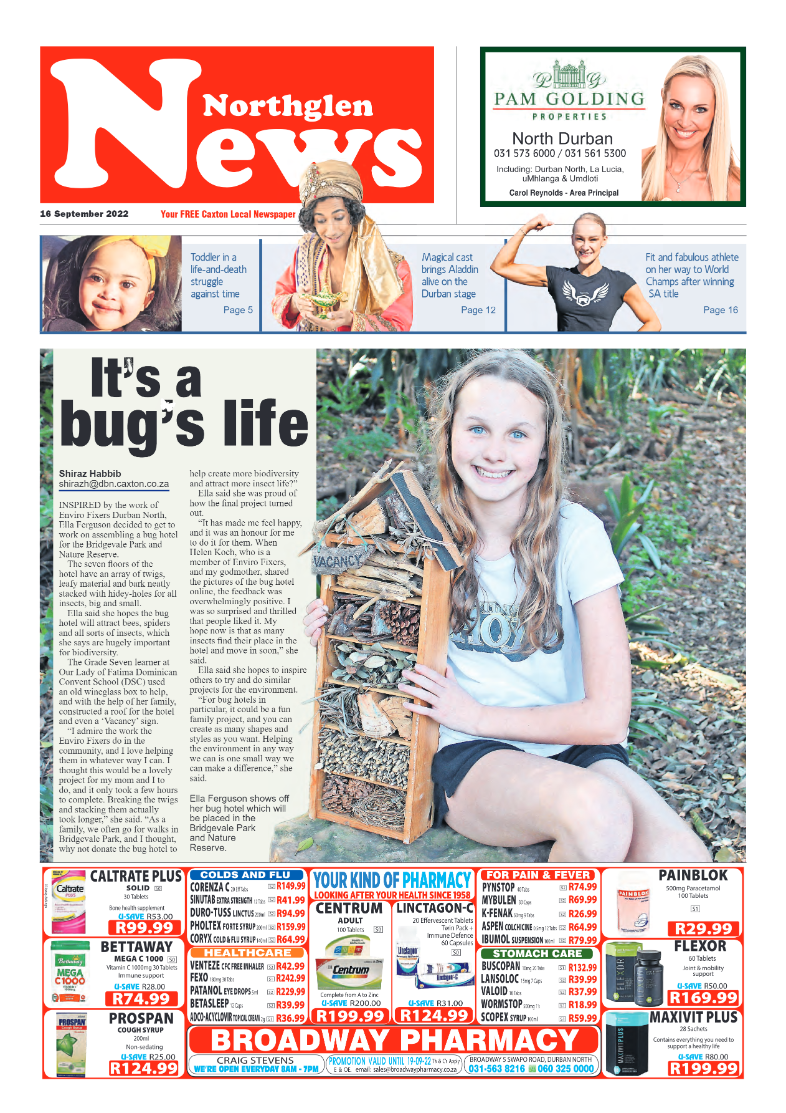 Northglen News 16 September 2022 page 1