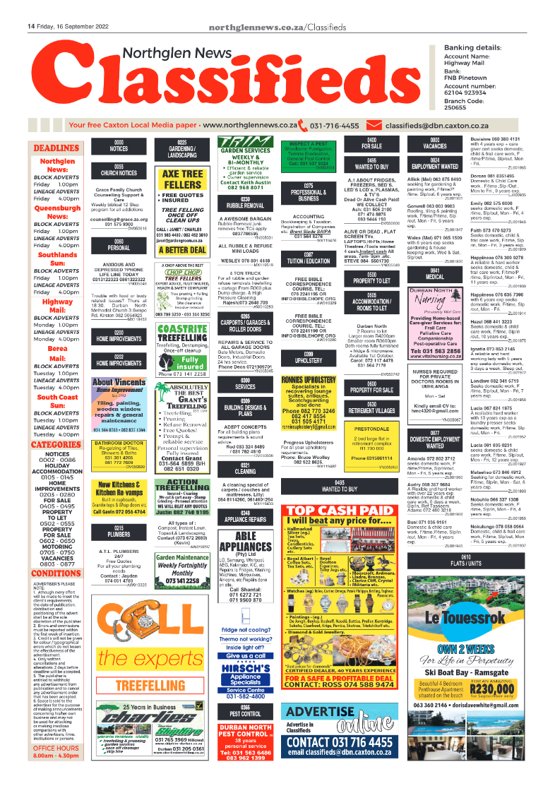 Northglen News 16 September 2022 page 14