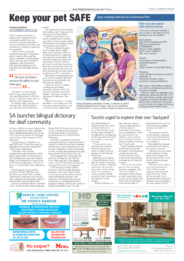 Northglen News 16 September 2022 page 3