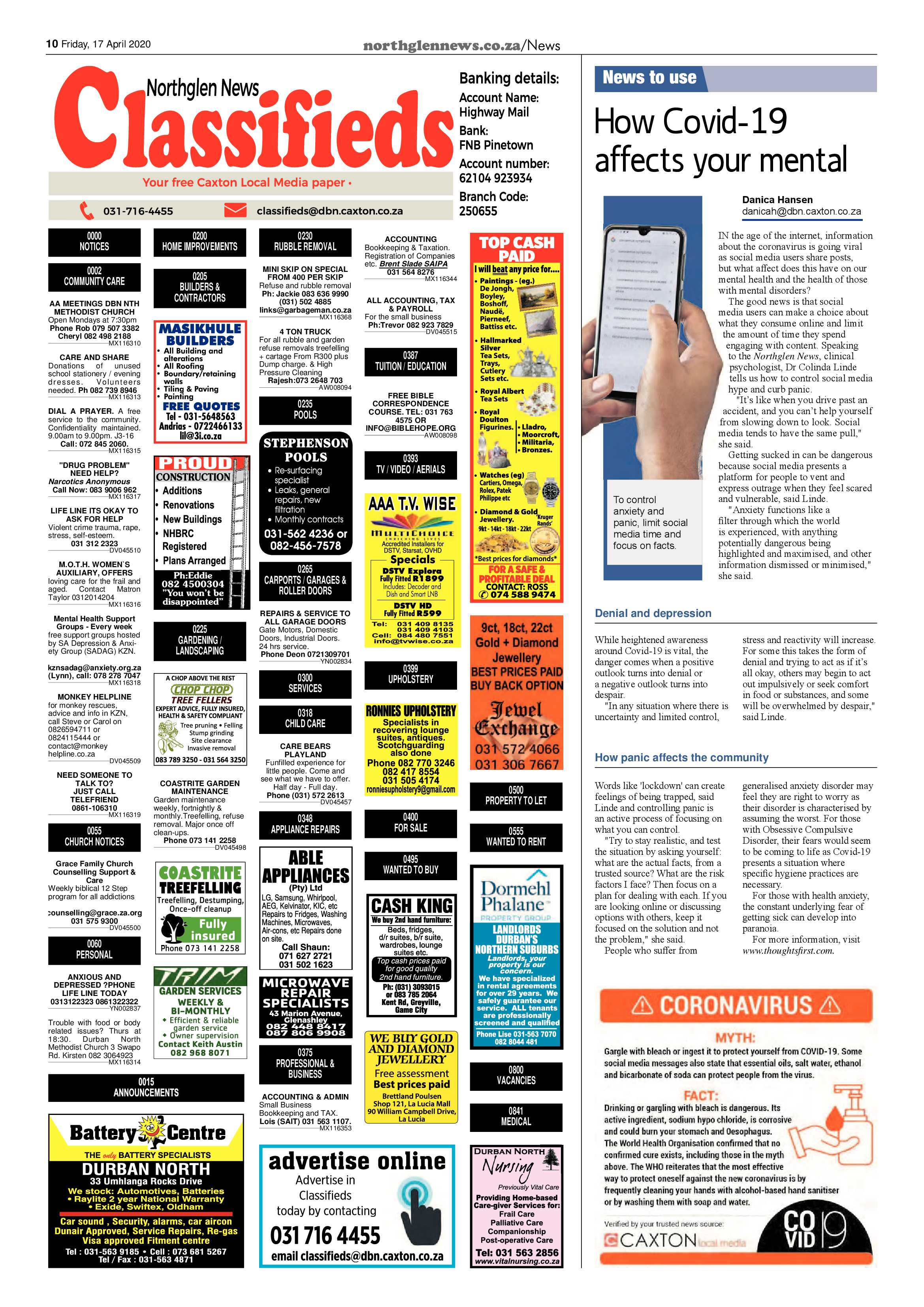 Northglen News 17 April 2020 page 10