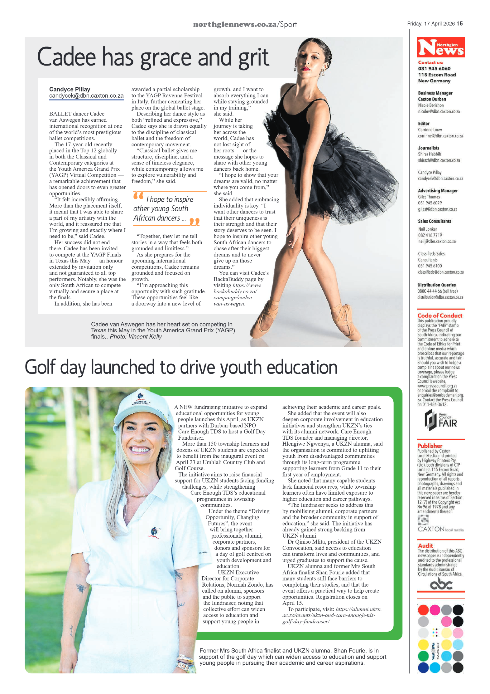 Northglen News 17 April 2026 page 15