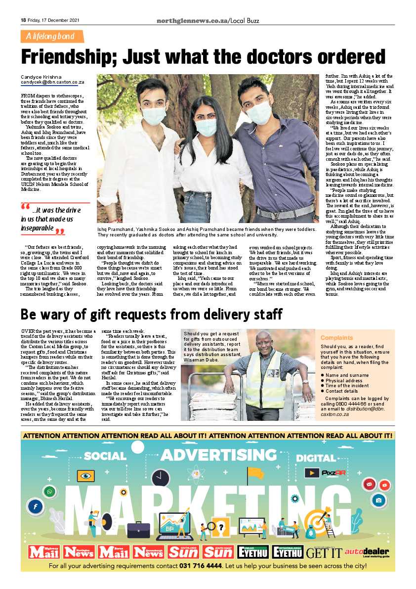 Northglen News 17 December 2021 page 18