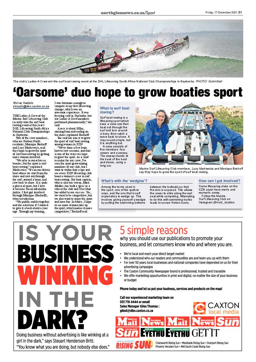 Northglen News 17 December 2021 page 21