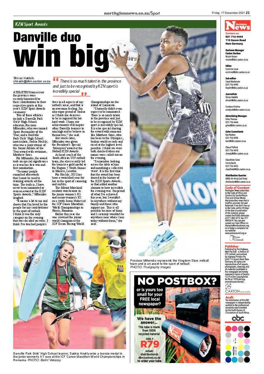 Northglen News 17 December 2021 page 23