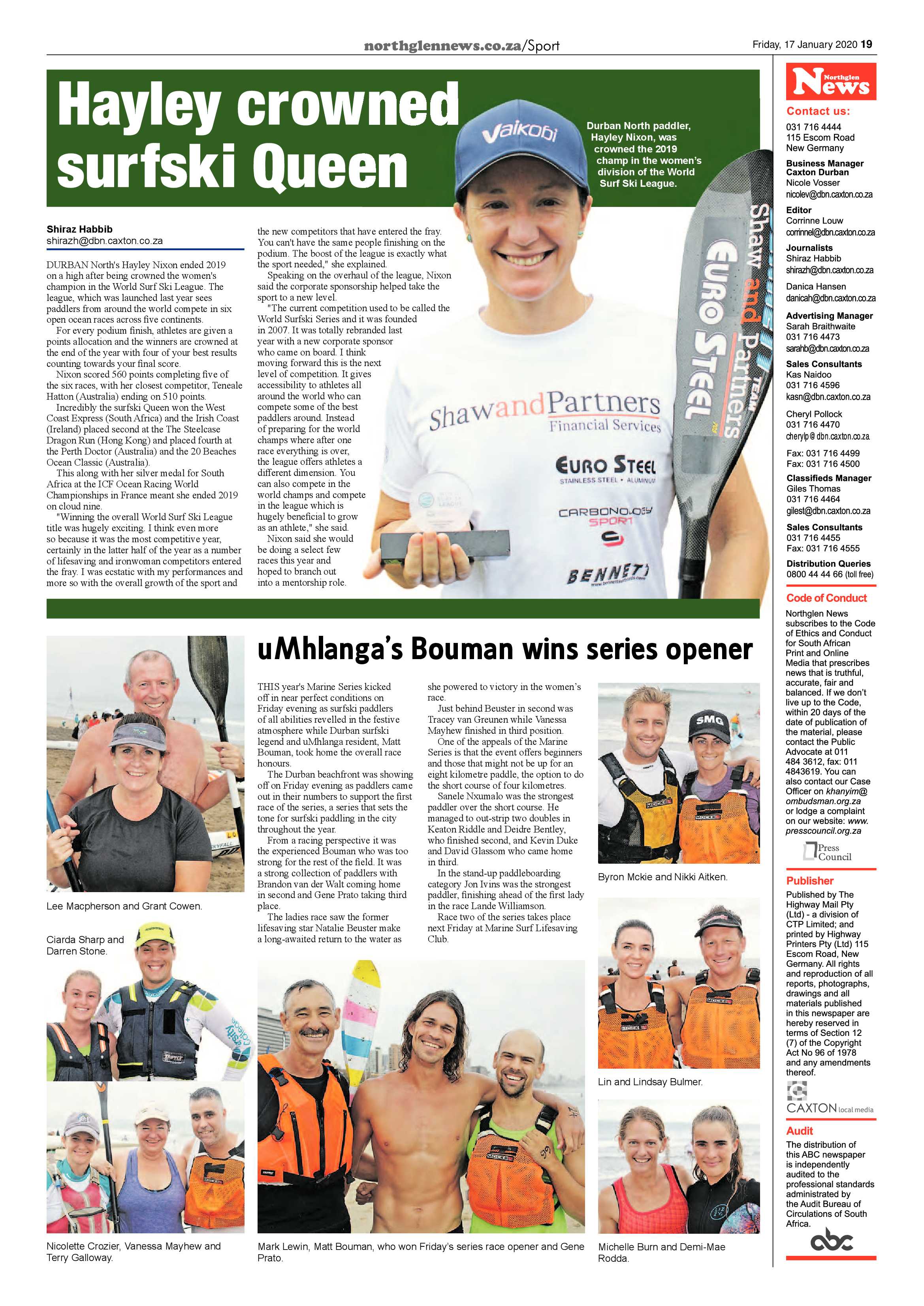 Northglen News 17 January 2020 page 19