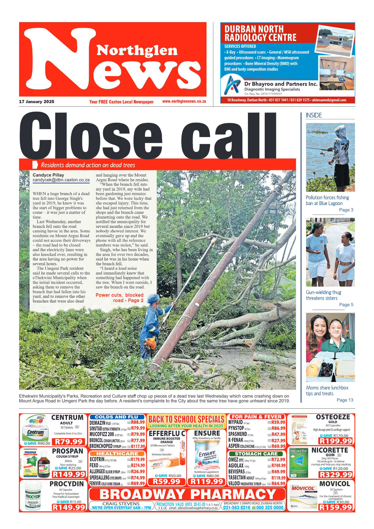 Northglen News 17 January 2025 page 1