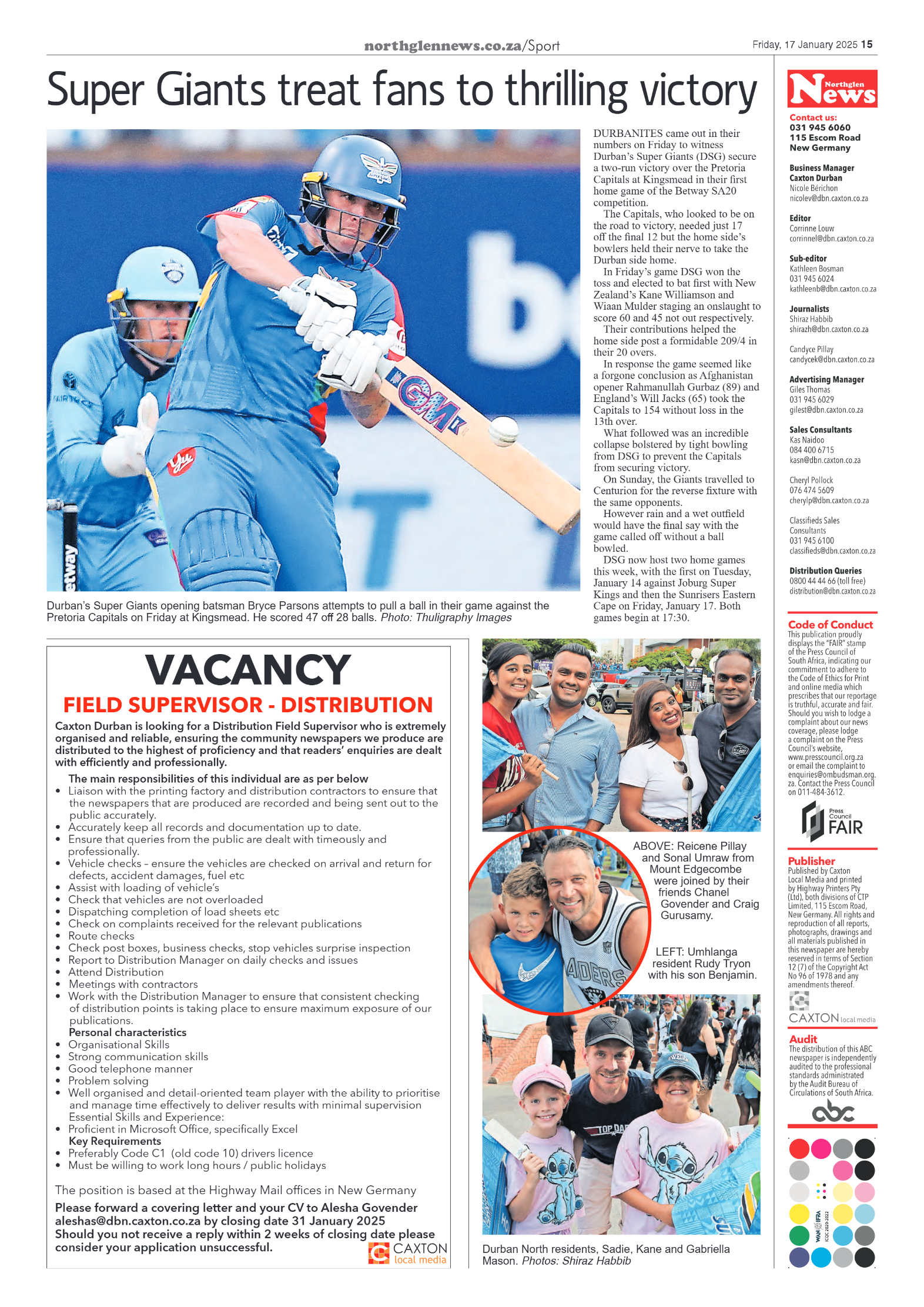 Northglen News 17 January 2025 page 15
