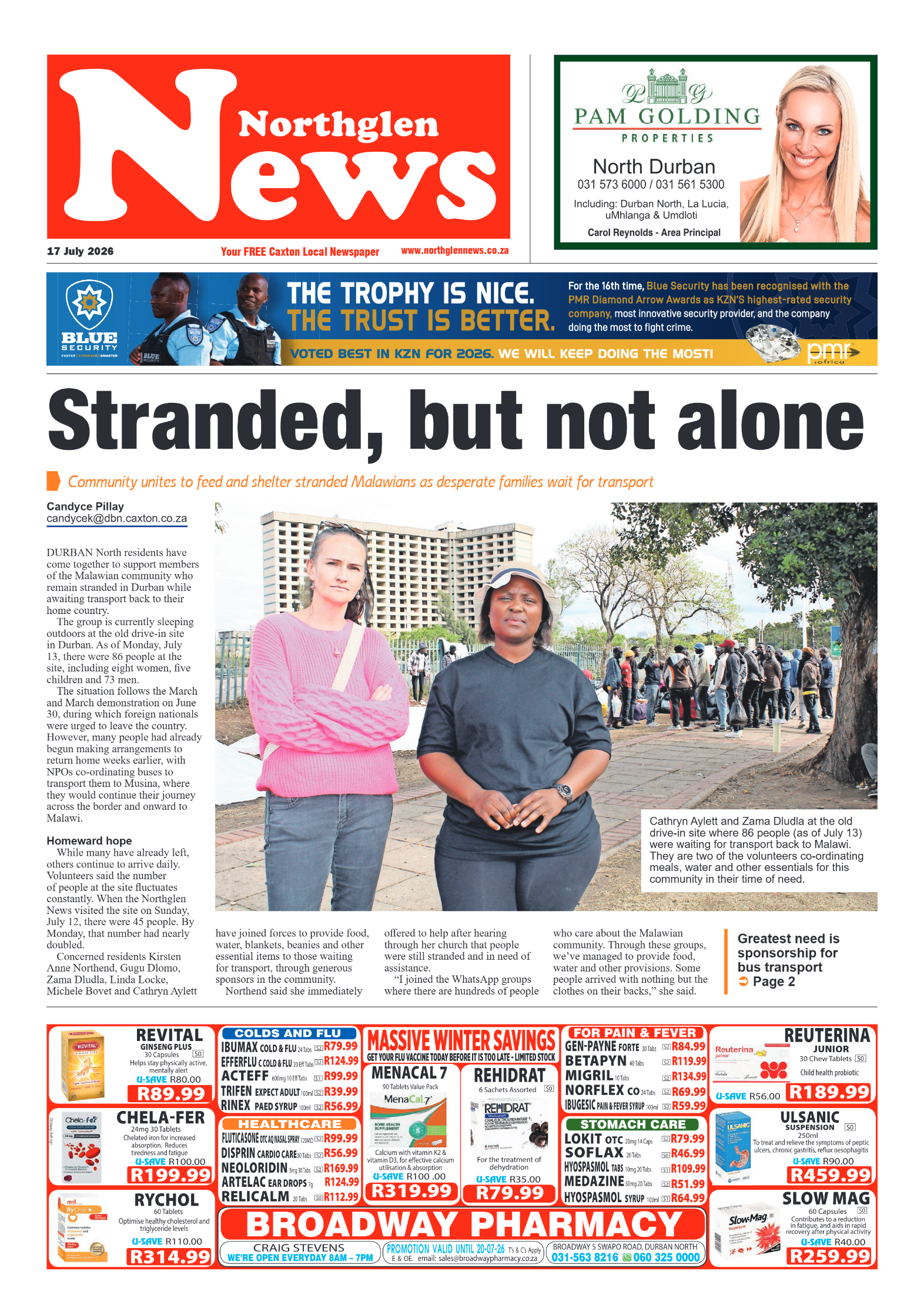 Northglen News 17 July 2026 page 1