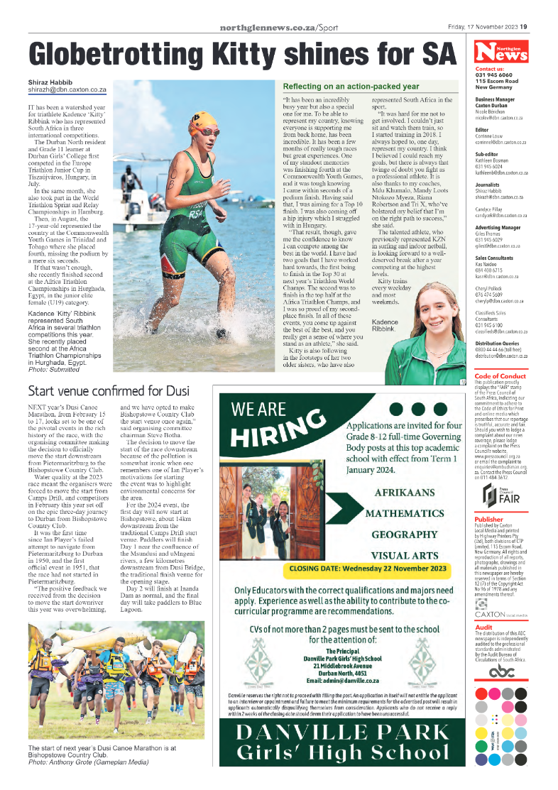 Northglen News 17 November 2023 page 19