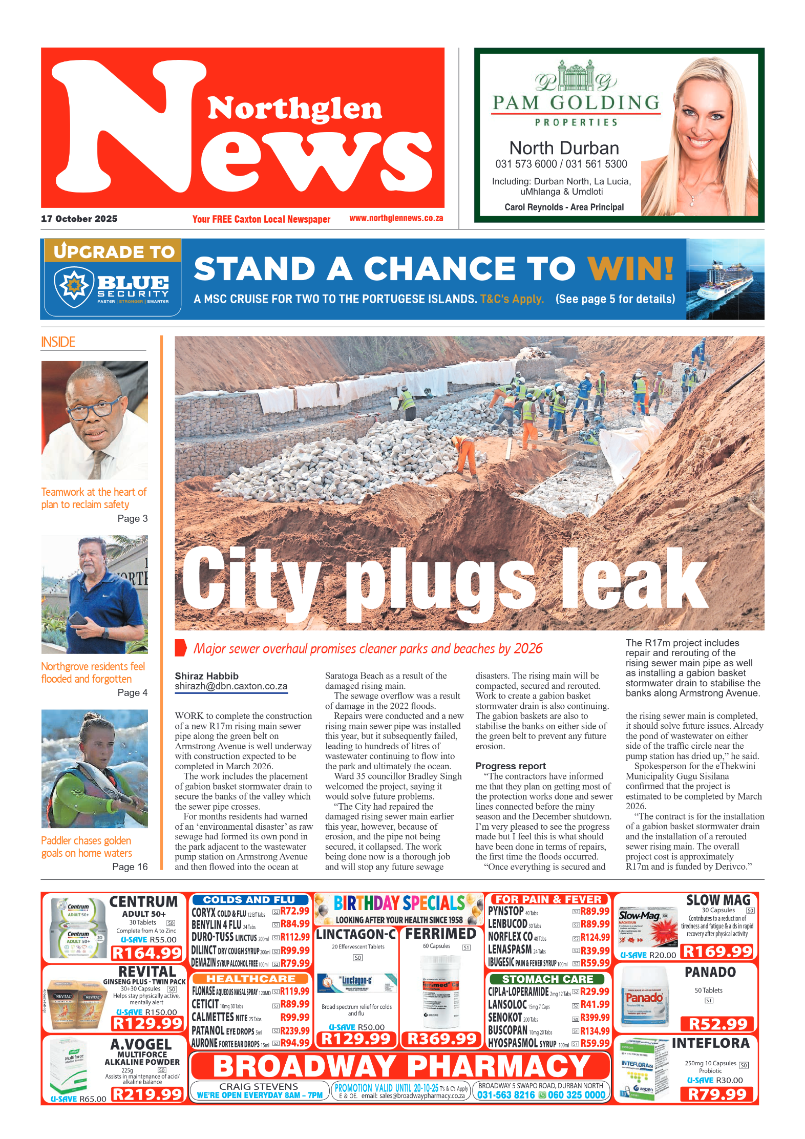 Northglen News 17 October 2025 page 1