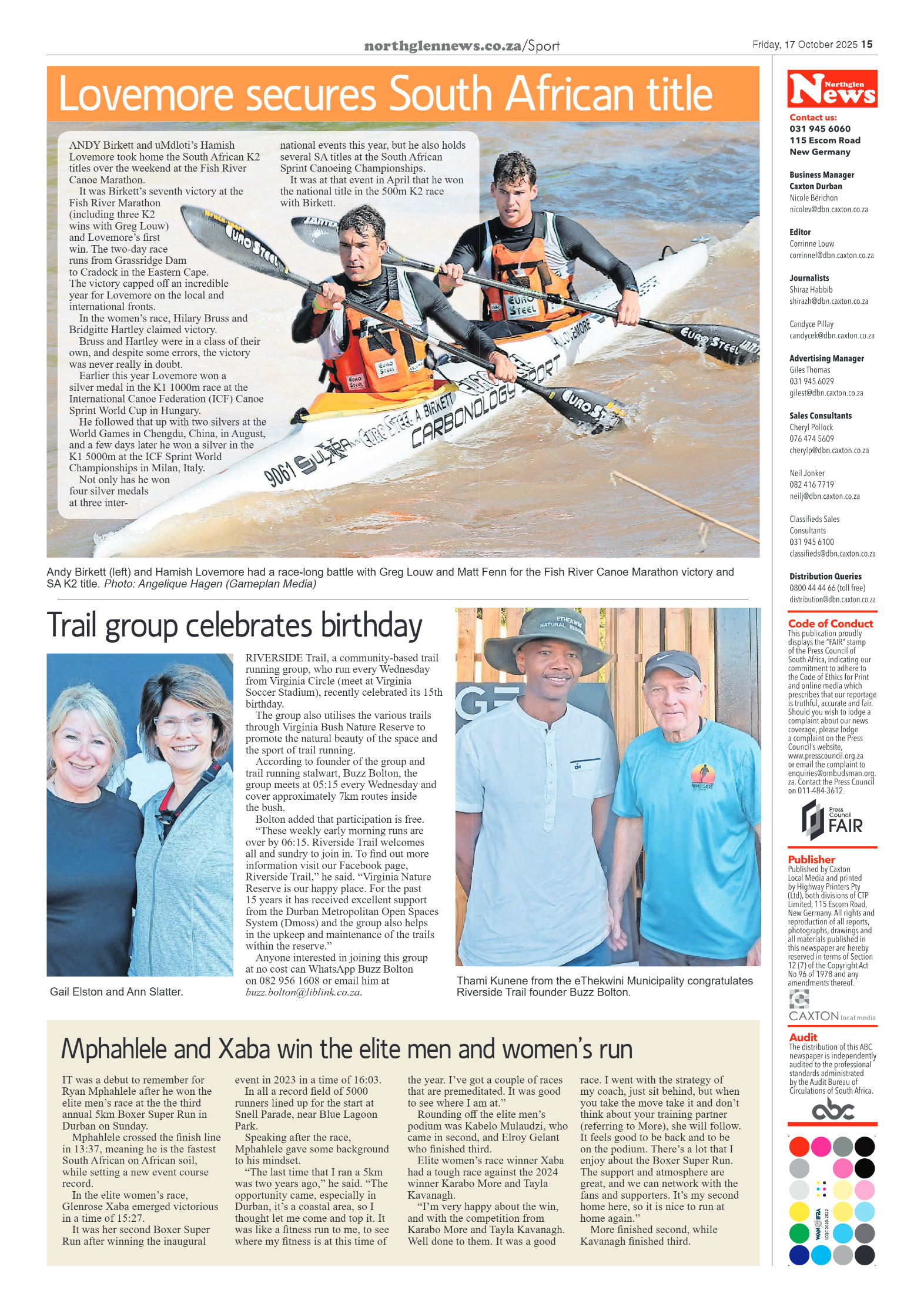 Northglen News 17 October 2025 page 15