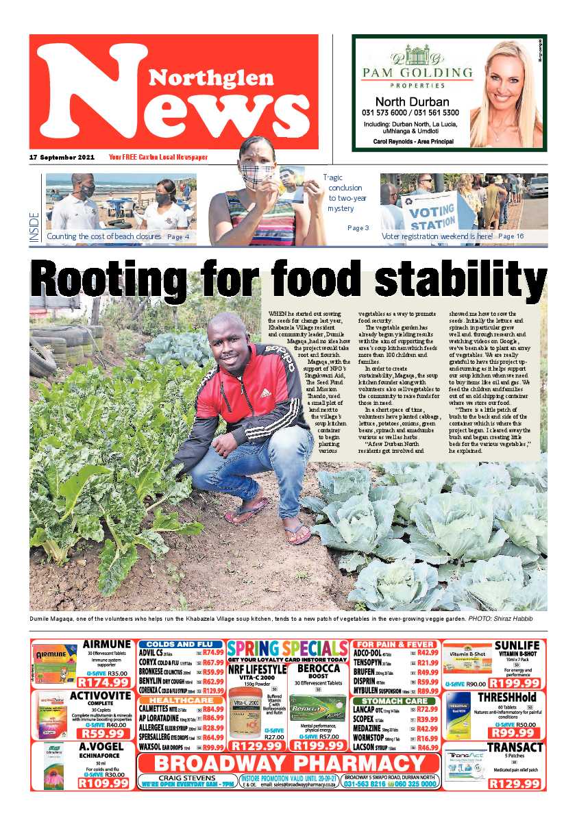 Northglen News 17 September 2021 page 1