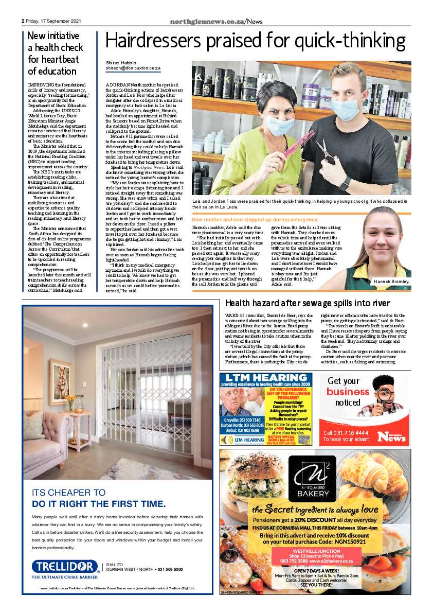 Northglen News 17 September 2021 page 2