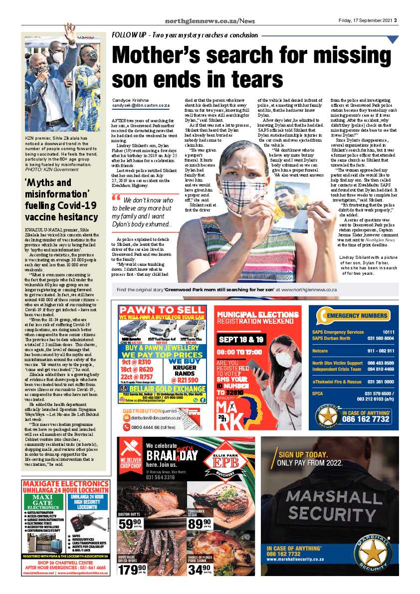 Northglen News 17 September 2021 page 3
