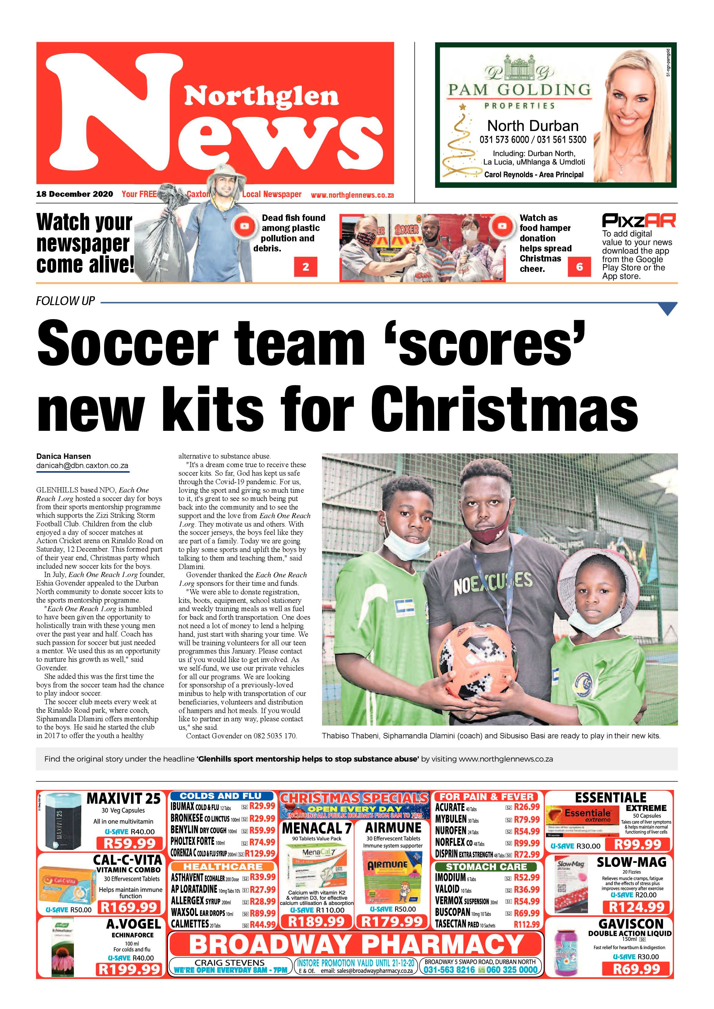 Northglen News 18 December 2020 page 1