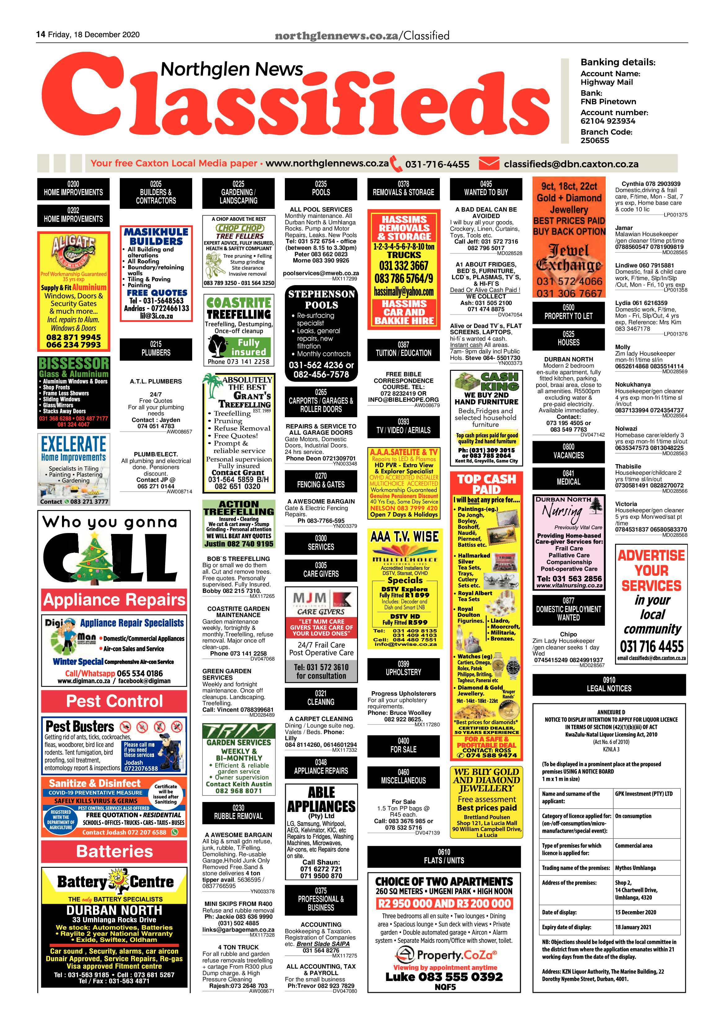Northglen News 18 December 2020 page 14